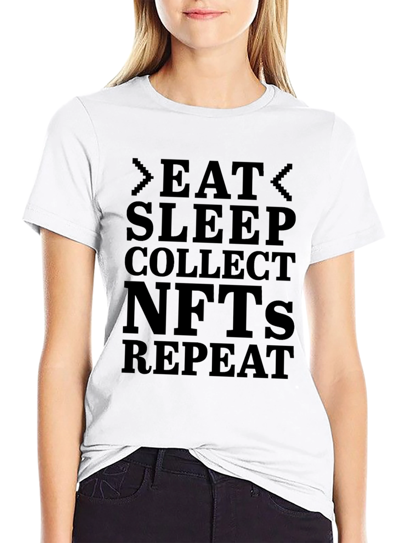 Eat Sleep Collect NFTs Repeat Black T-Shirt
