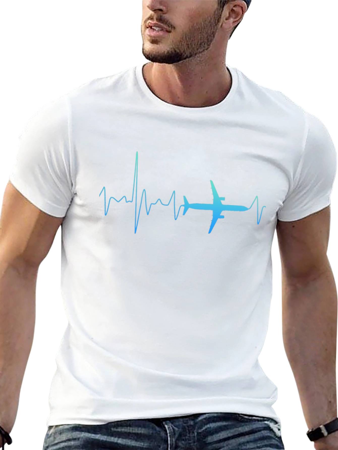 Pilot Heartbeat Graphic T-Shirt
