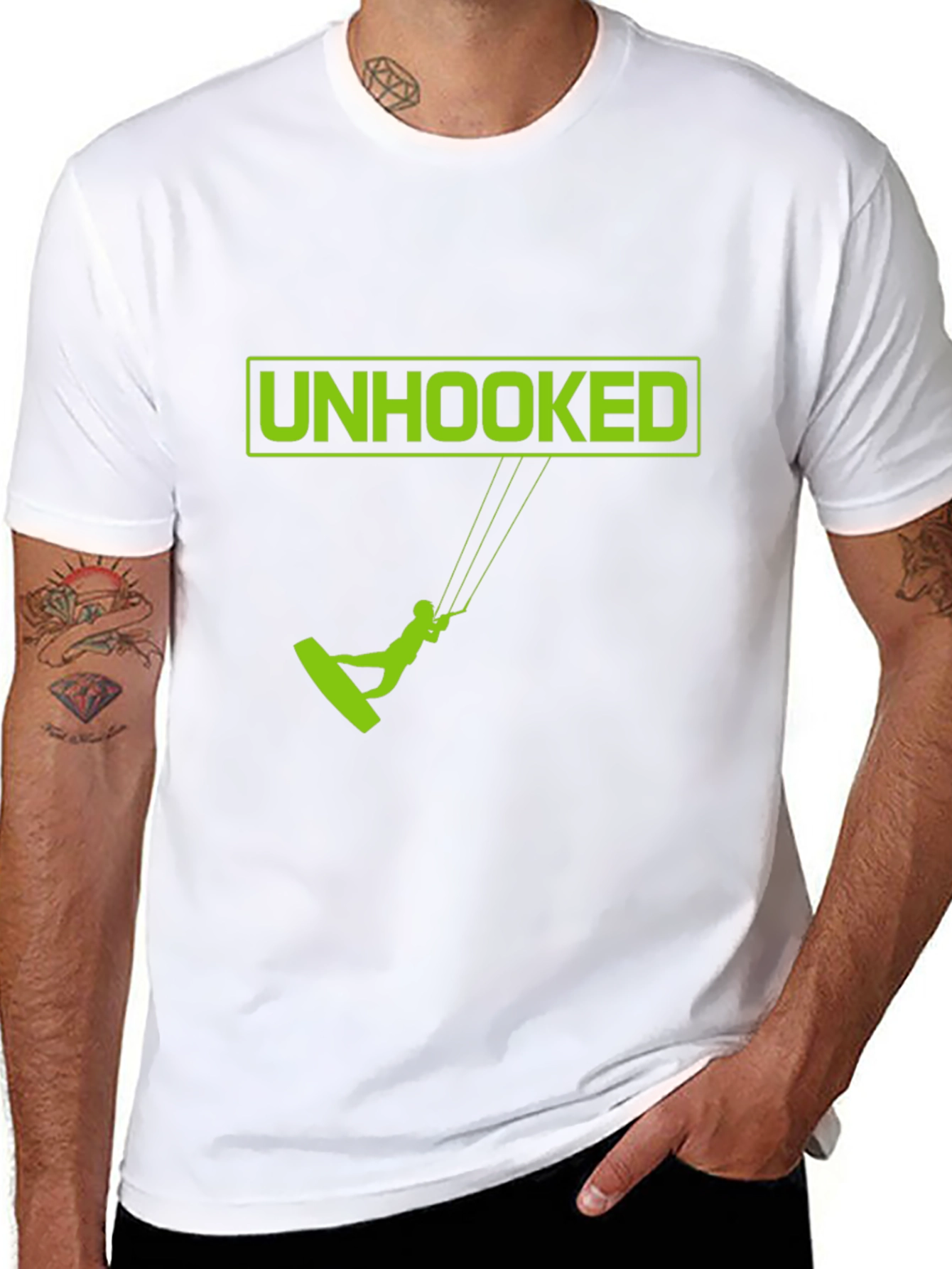 Unhooked Kitesurfing Graphic Tee - Black
