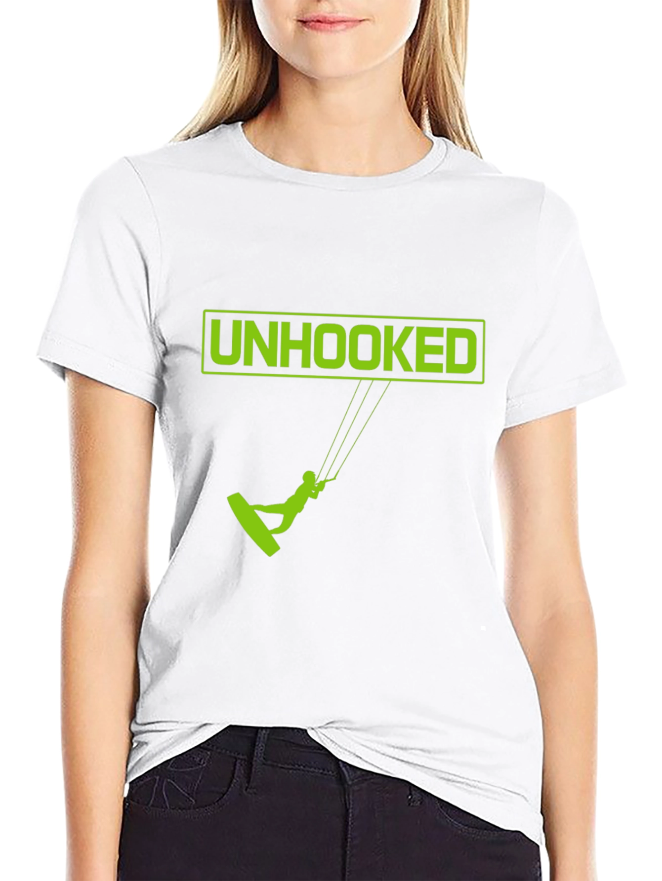 Unhooked Kitesurfing Graphic Tee - Black