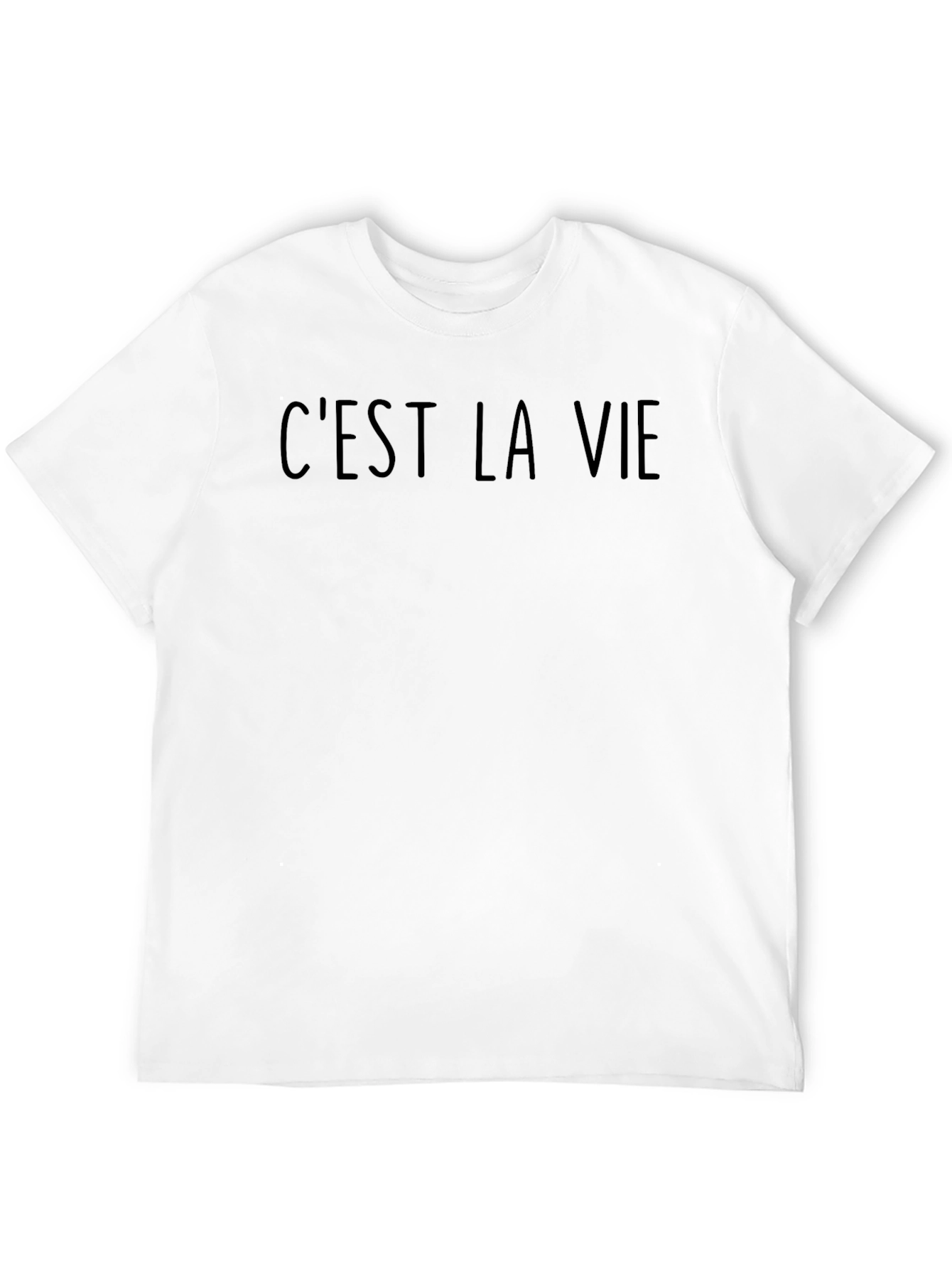 Cest La Vie Black Graphic T-Shirt Casual Wear