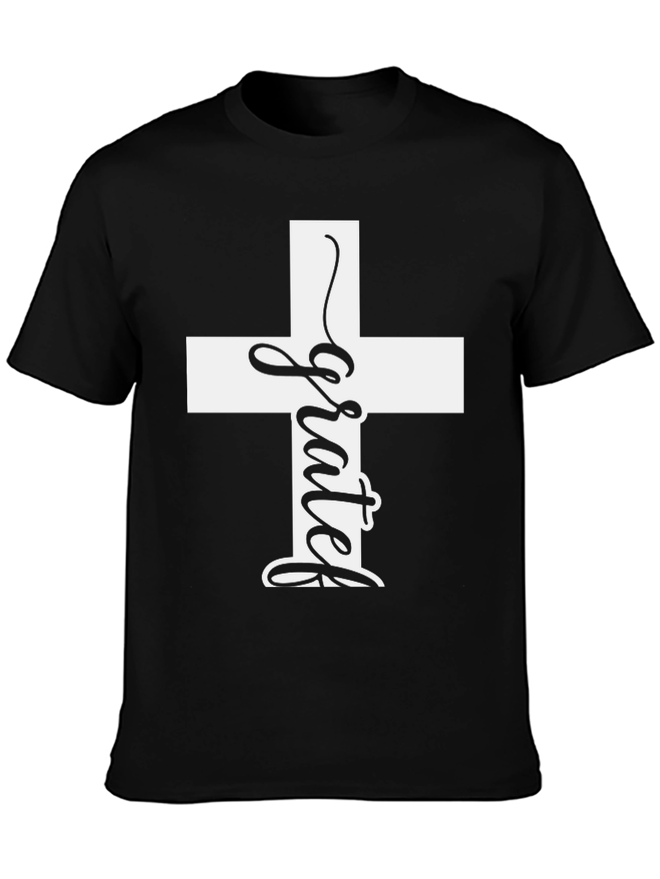 Grateful Cross Graphic Tee - Stylish Christian Apparel