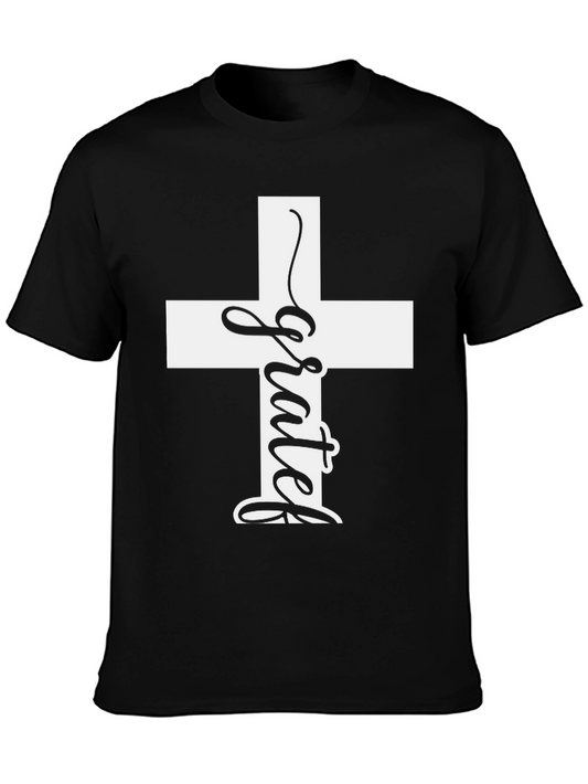Grateful Cross Graphic Tee - Stylish Christian Apparel