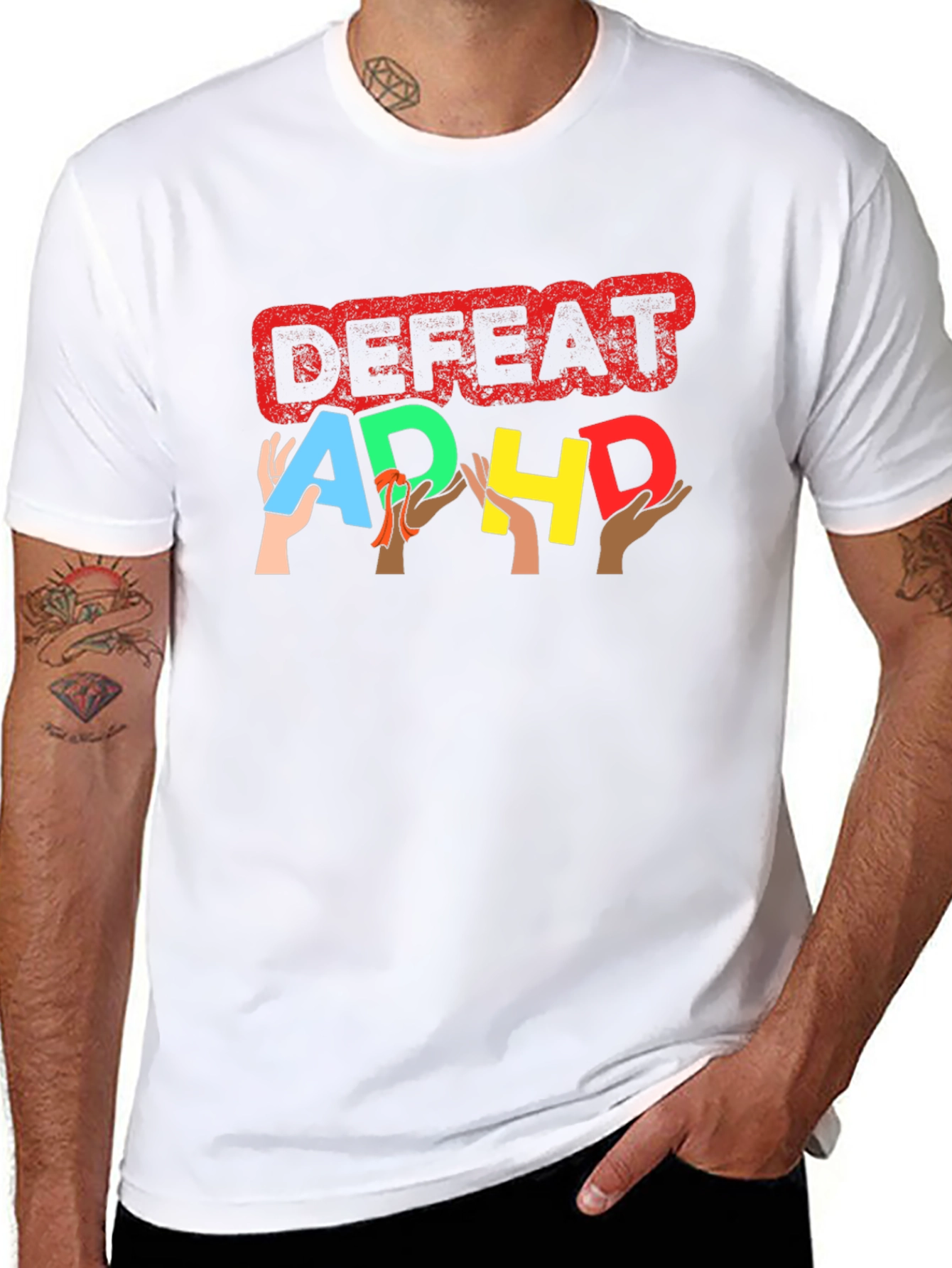 Defeat ADHD Awareness T-Shirt