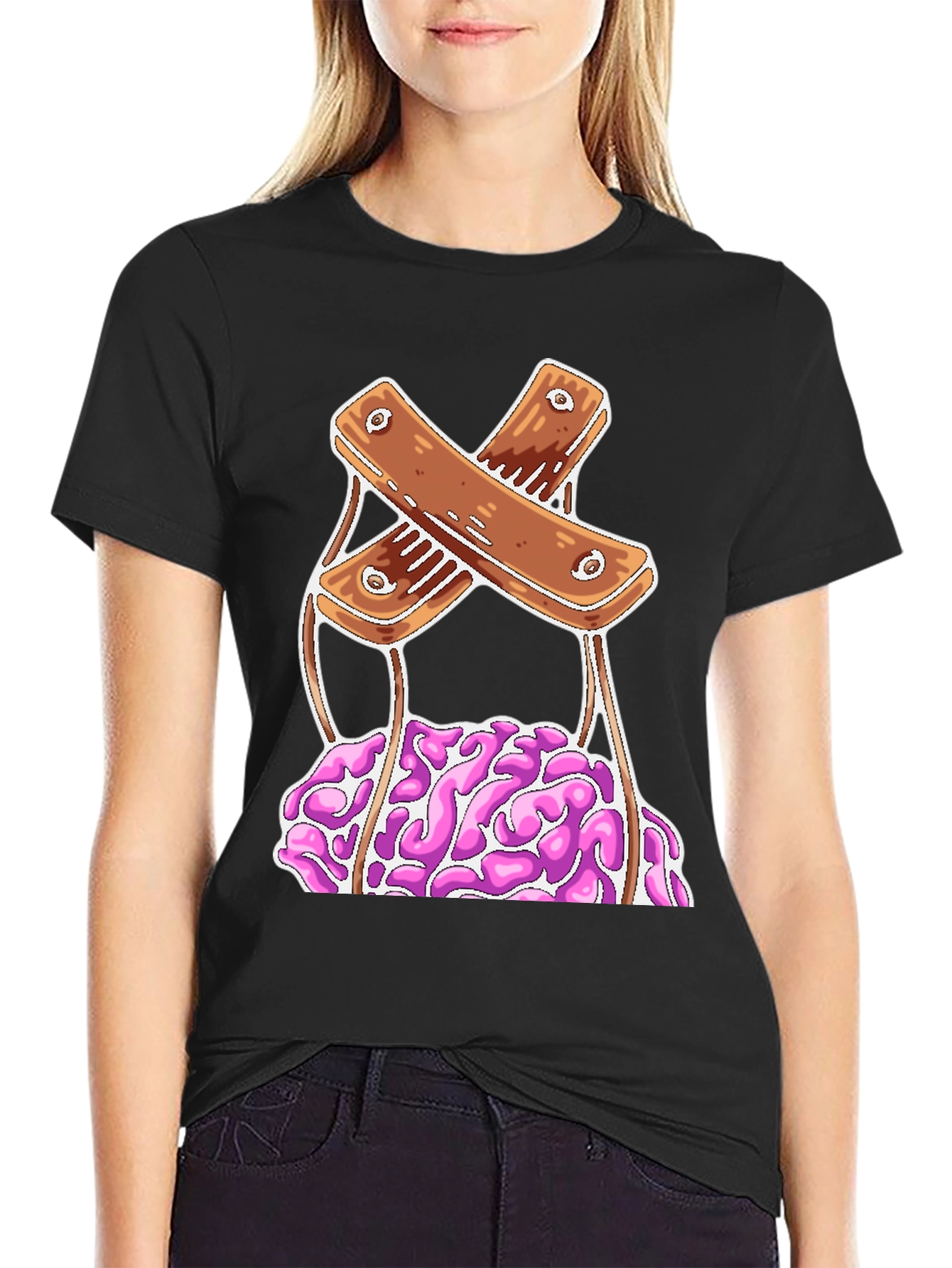 Brain Puppet Graphic Tee - Unique Design