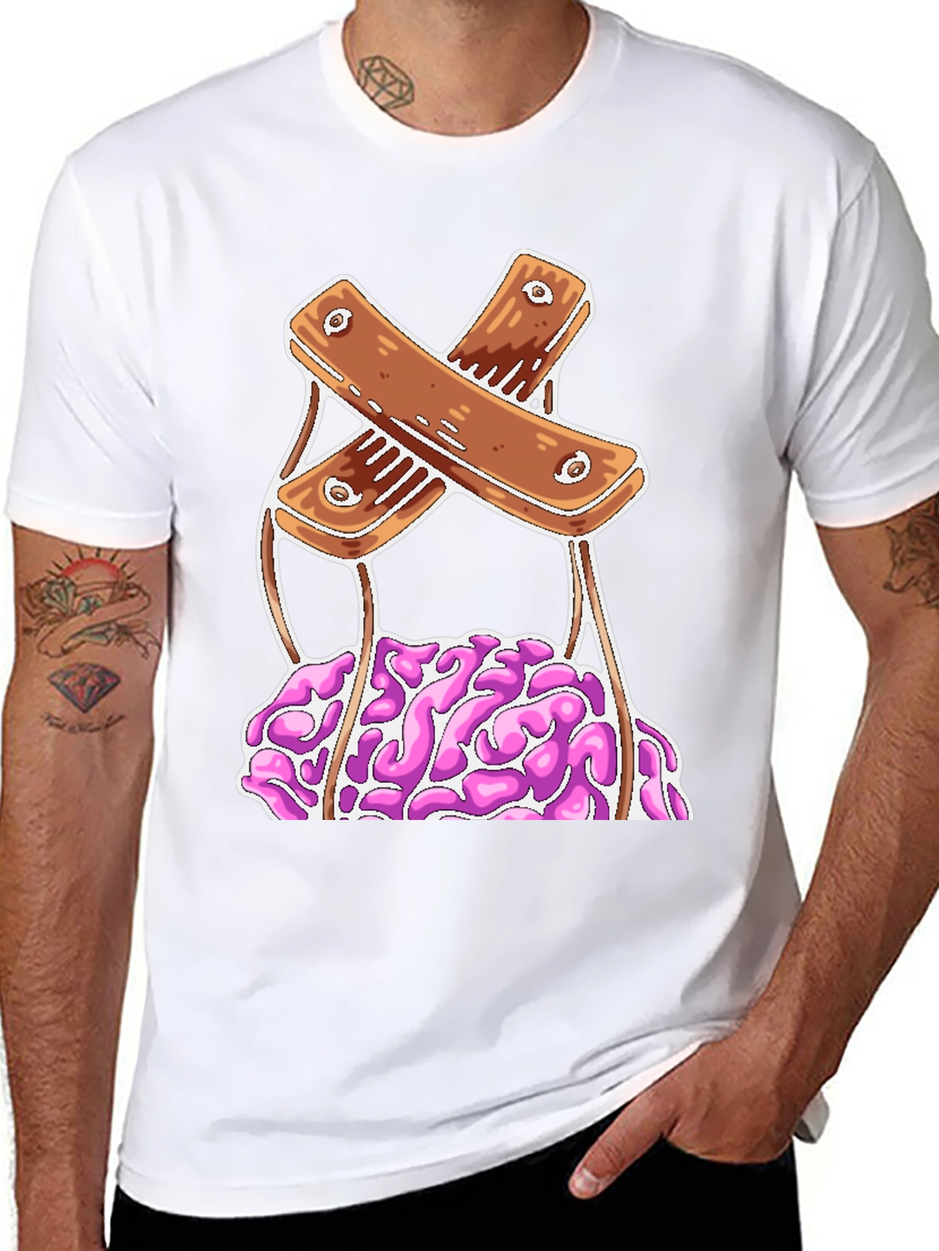 Brain Puppet Graphic Tee - Unique Design