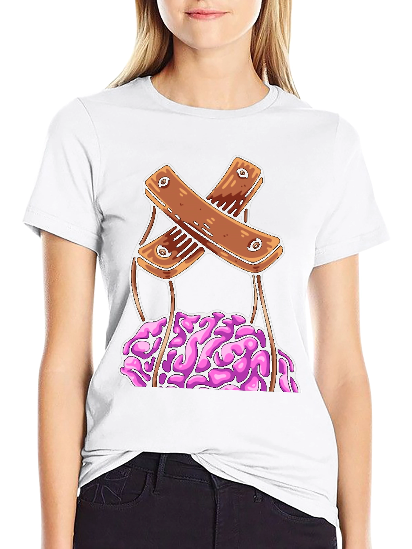 Brain Puppet Graphic Tee - Unique Design