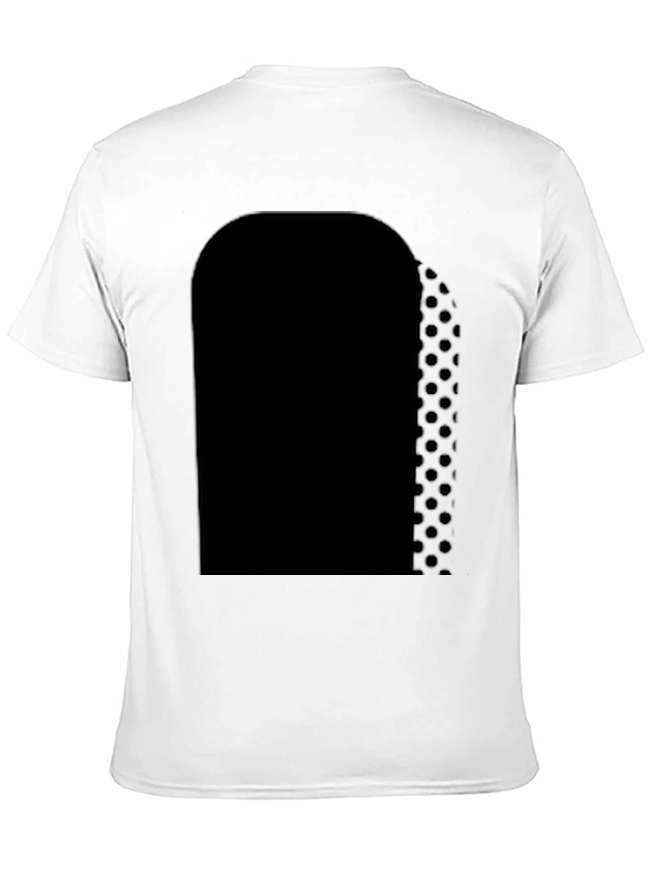 Mens Black T-Shirt with Abstract Panel Design