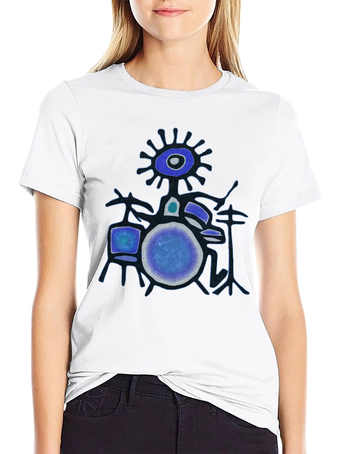Abstract Drummer T-Shirt - Unique Graphic Tee