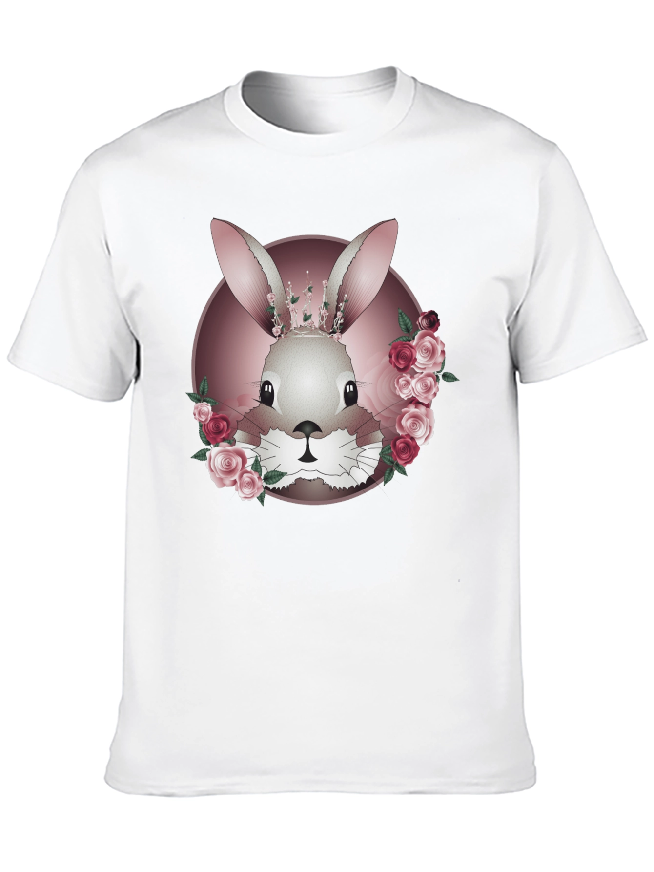 Floral Bunny Graphic Tee - Stylish & Unique