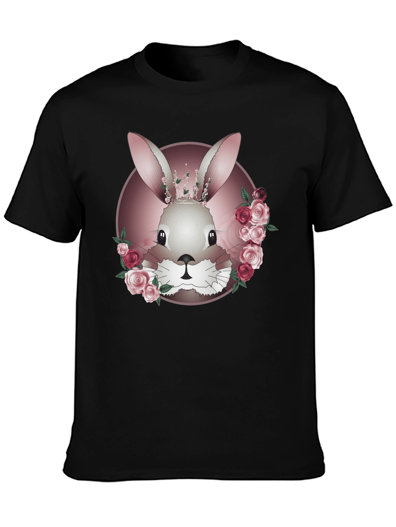 Floral Bunny Graphic Tee - Stylish & Unique