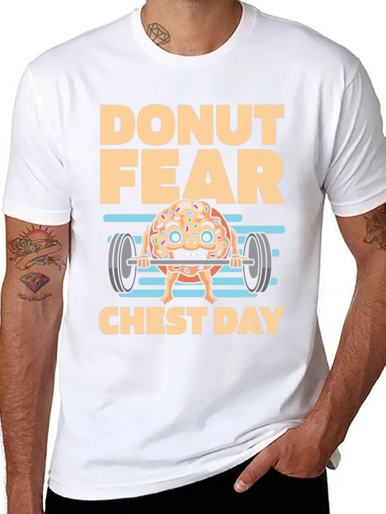 Donut Fear Chest Day T-Shirt