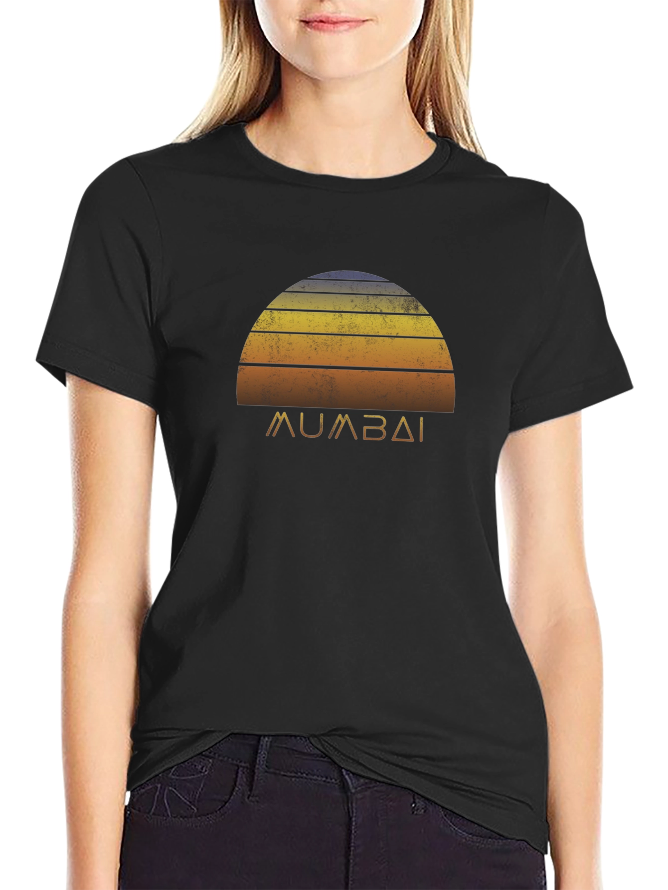 Retro Mumbai Sunset Graphic T-Shirt