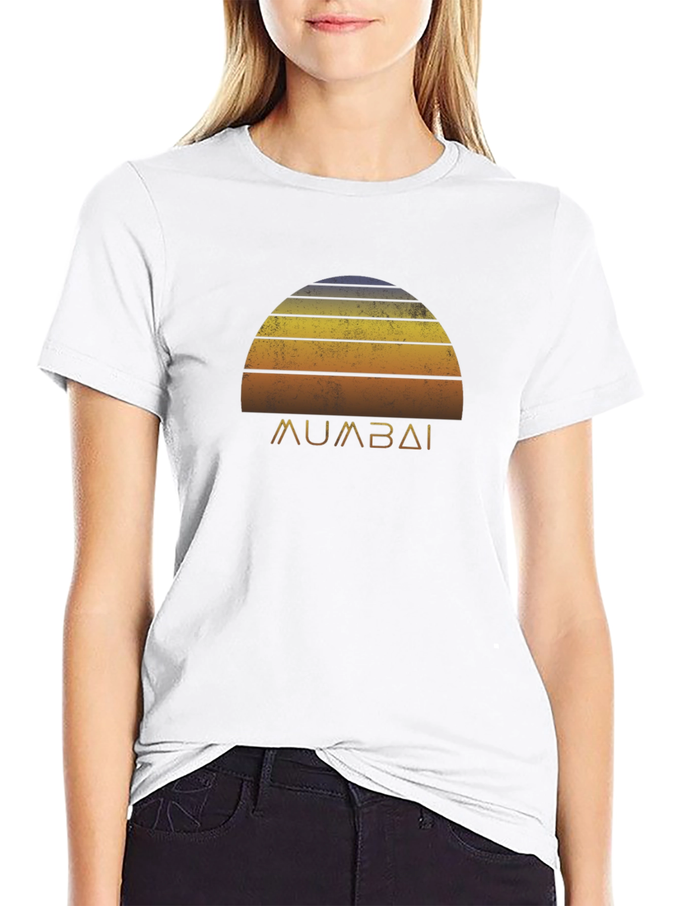 Retro Mumbai Sunset Graphic T-Shirt