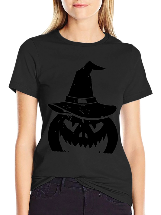 Halloween Pumpkin Witch Hat T-Shirt