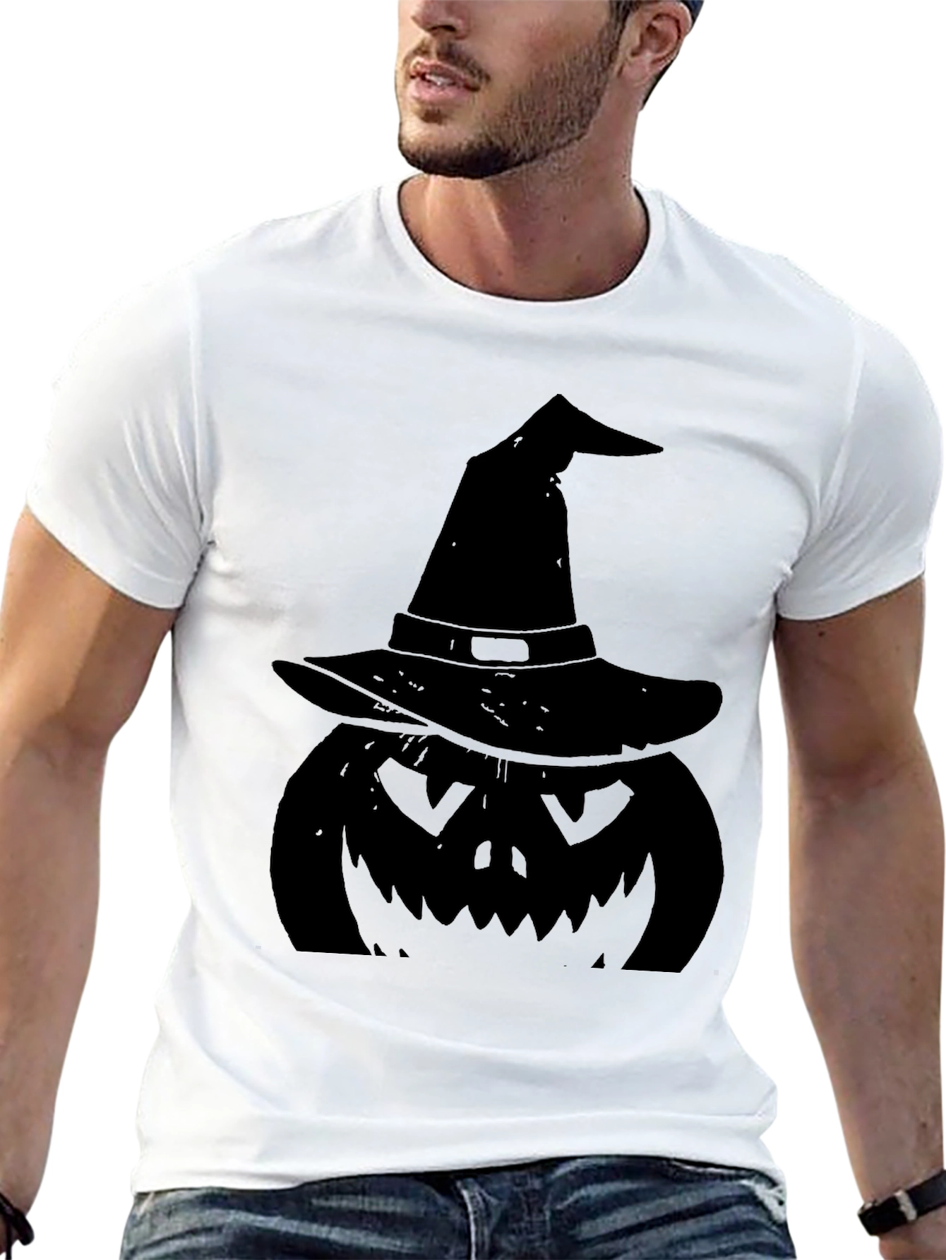 Halloween Pumpkin Witch Hat T-Shirt