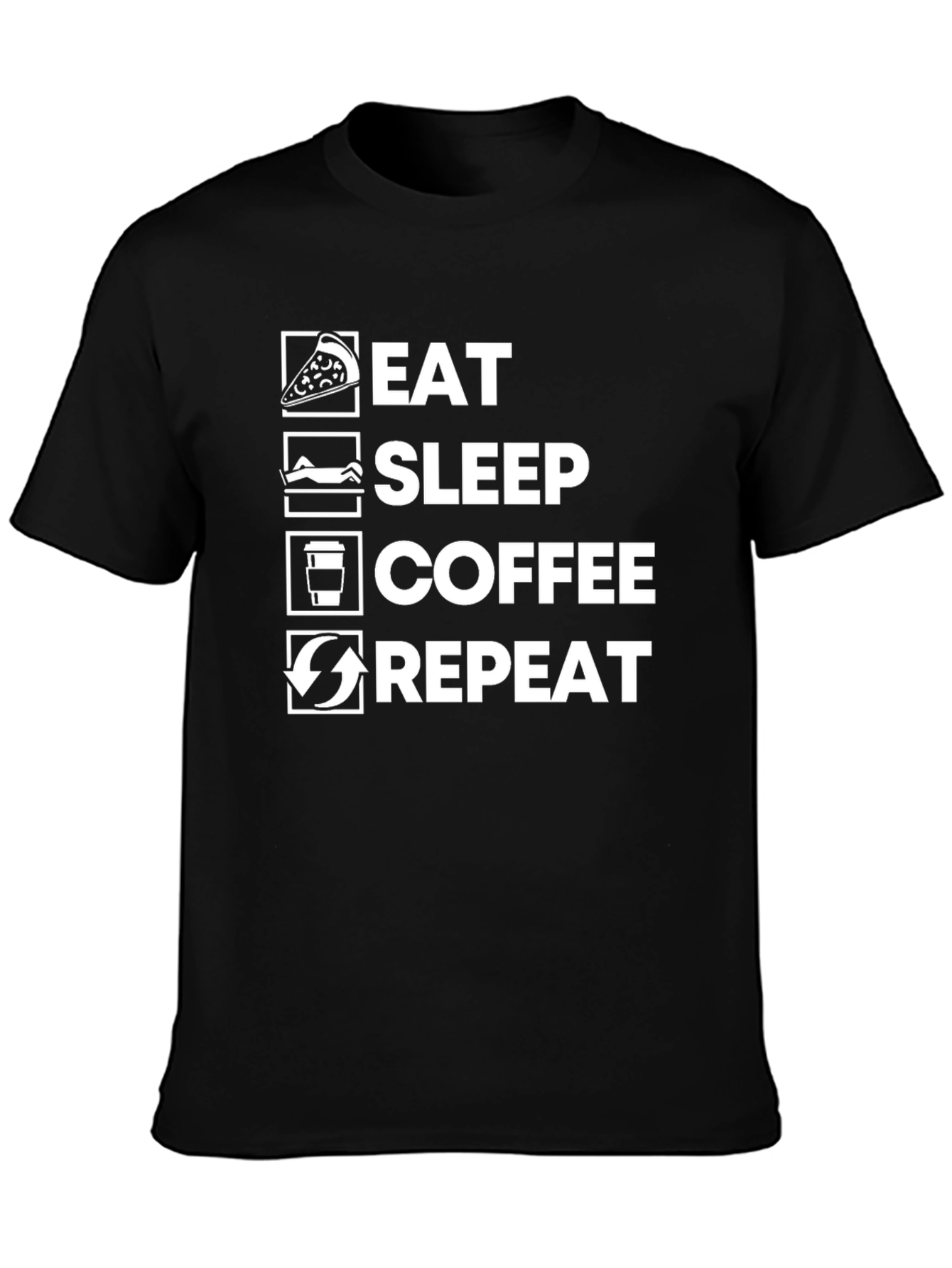 Eat Sleep Coffee Repeat Graphic Tee
