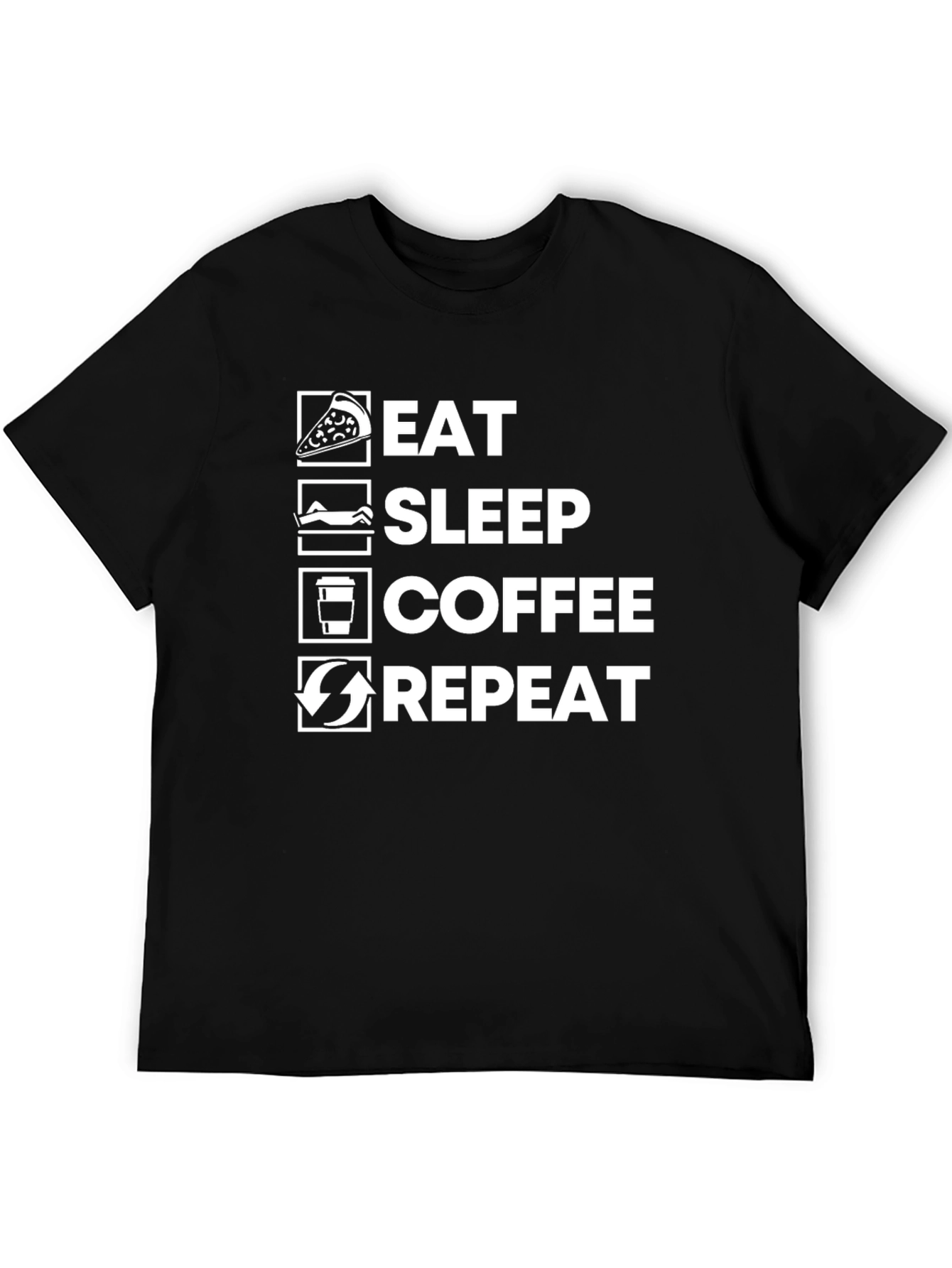Eat Sleep Coffee Repeat Graphic Tee