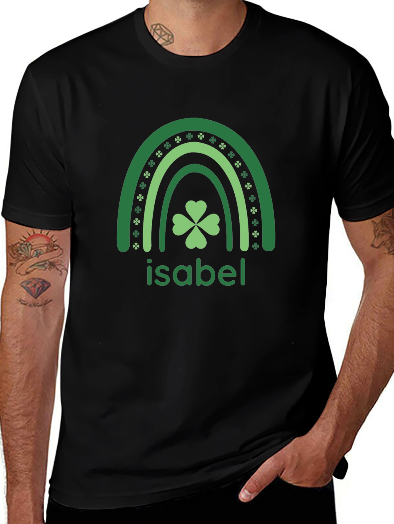 St. Patricks Day Rainbow Shamrock Isabel T-Shirt