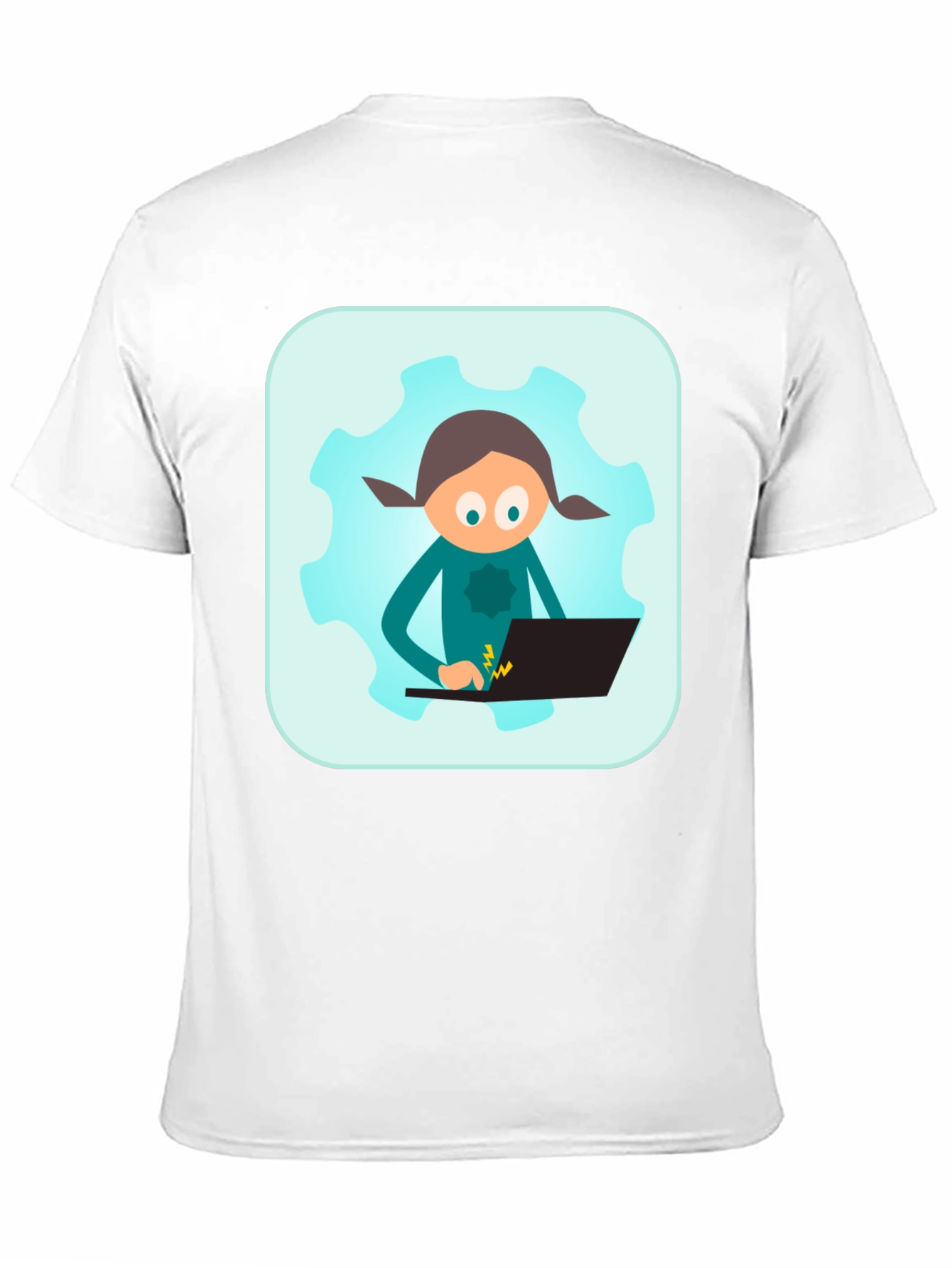 Coder Girl on Gear Black T-Shirt