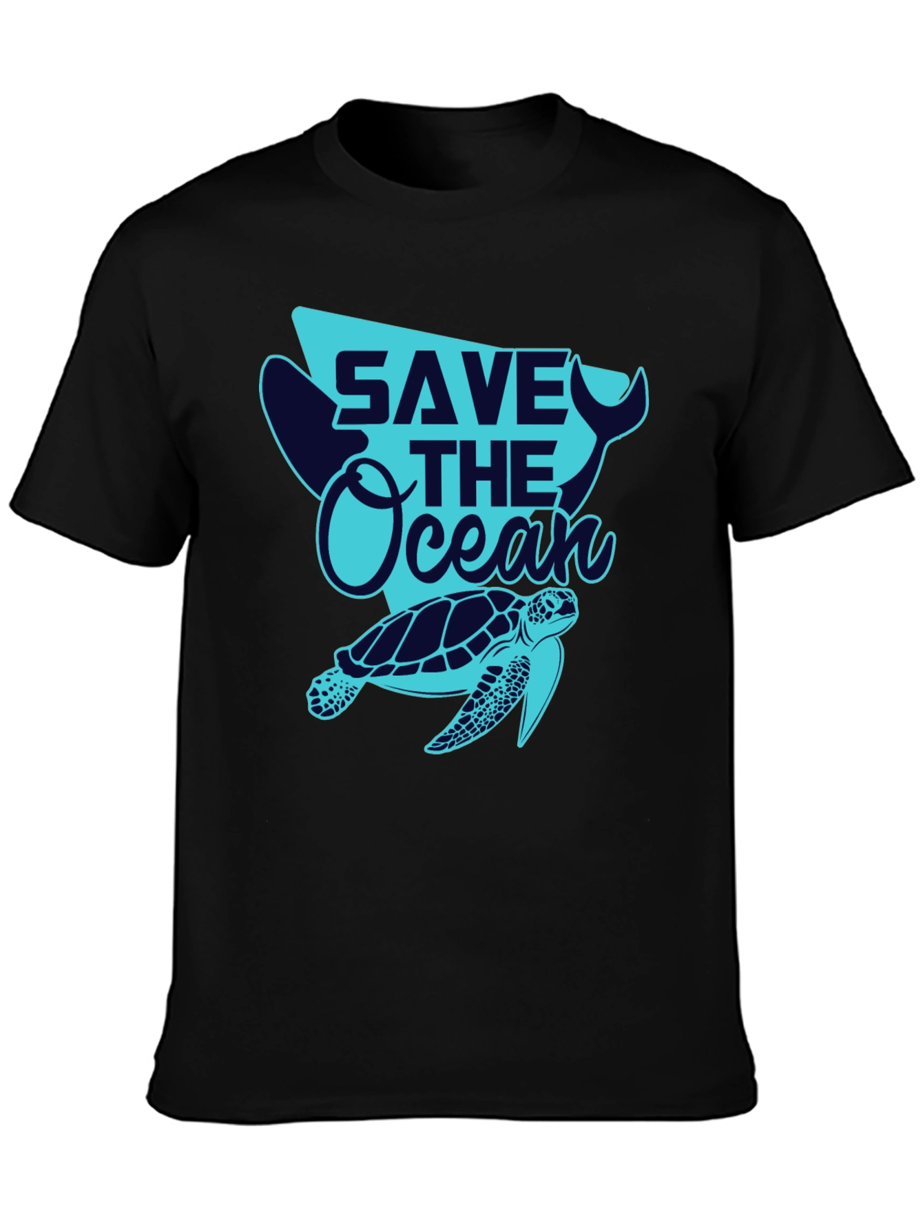 Save the Ocean Tee - Whale and Turtle Graphic