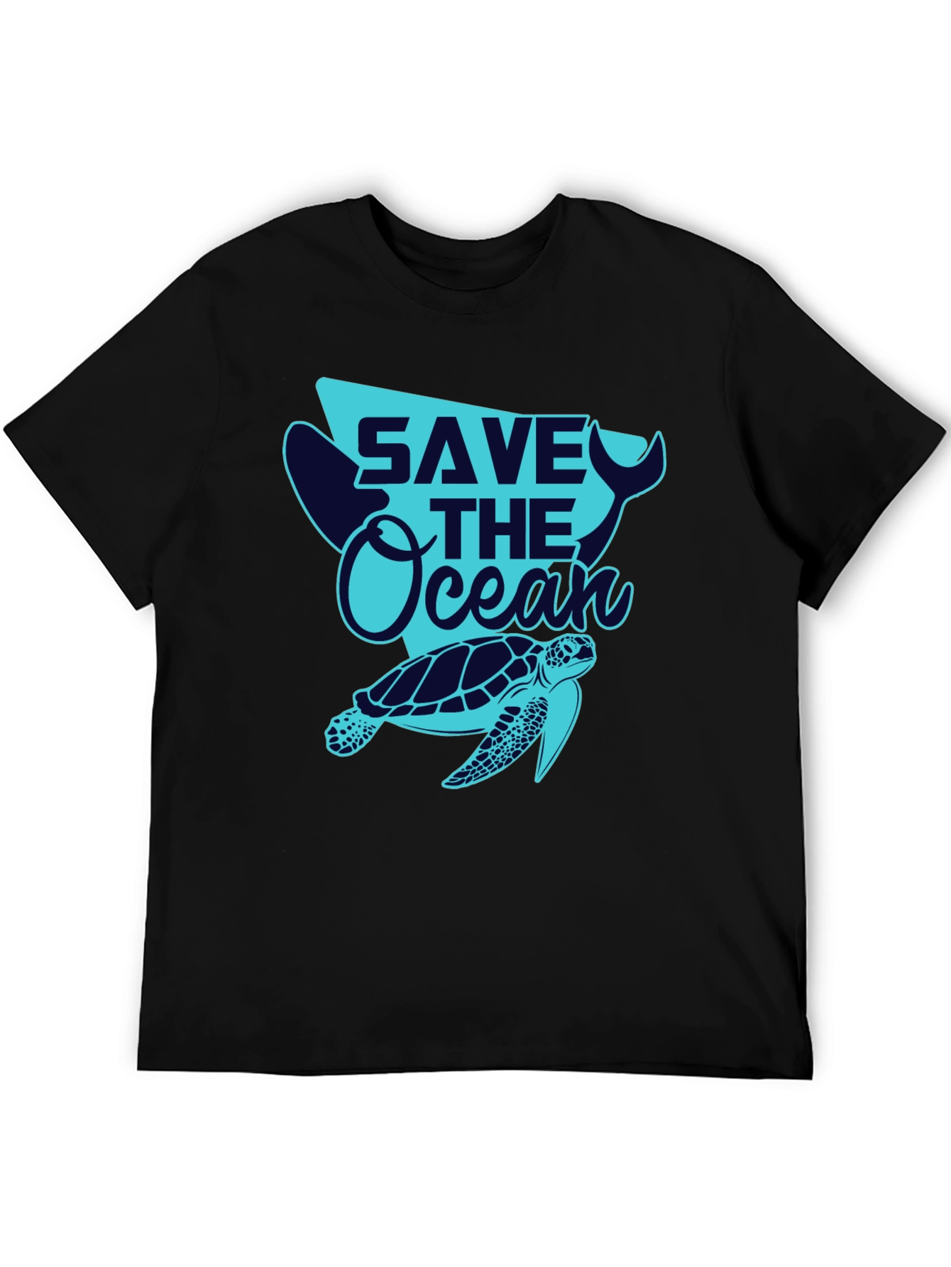 Save the Ocean Tee - Whale and Turtle Graphic