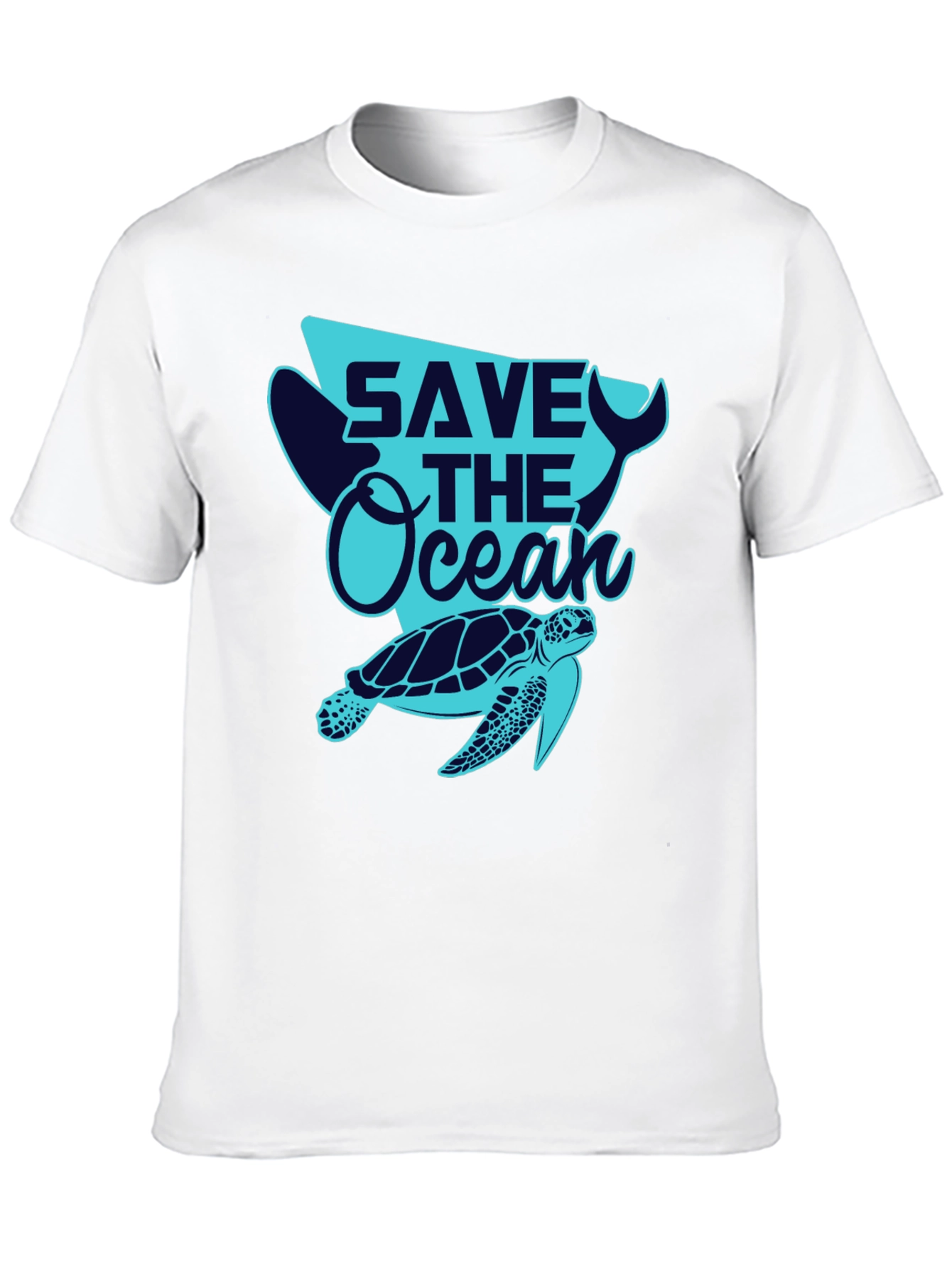 Save the Ocean Tee - Whale and Turtle Graphic
