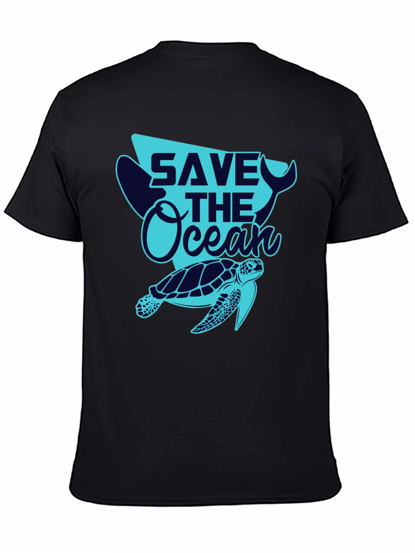 Save the Ocean Tee - Whale and Turtle Graphic