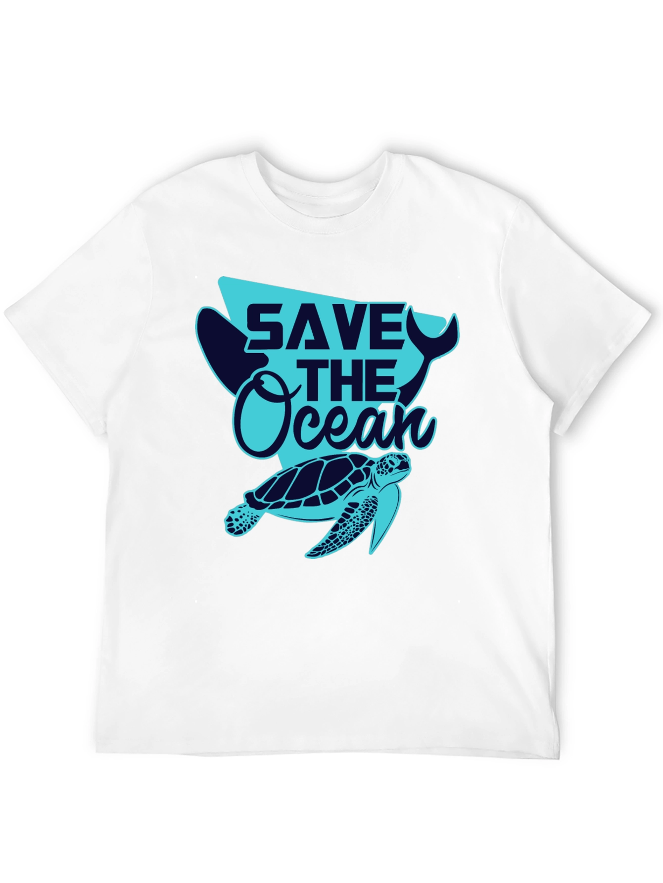 Save the Ocean Tee - Whale and Turtle Graphic