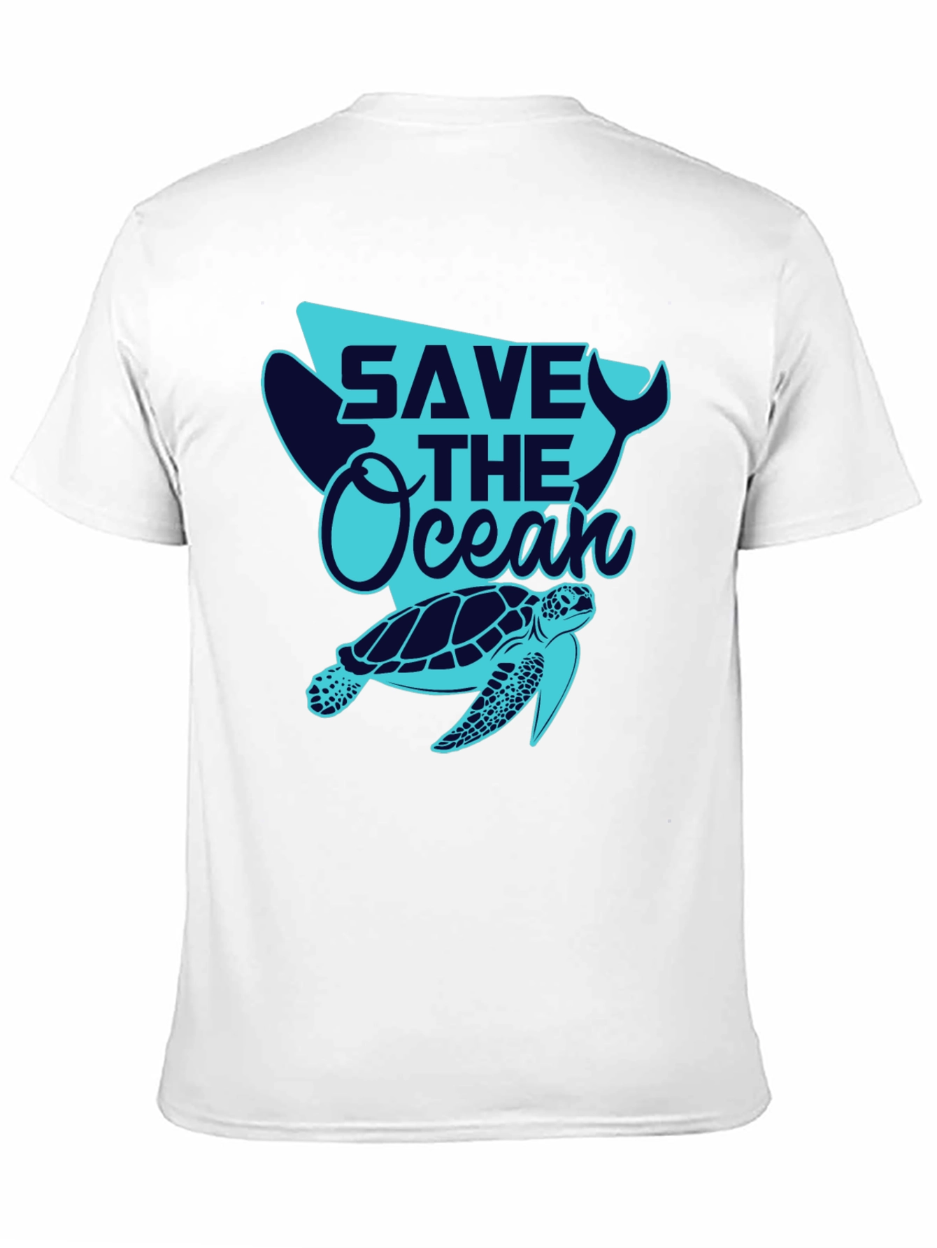 Save the Ocean Tee - Whale and Turtle Graphic