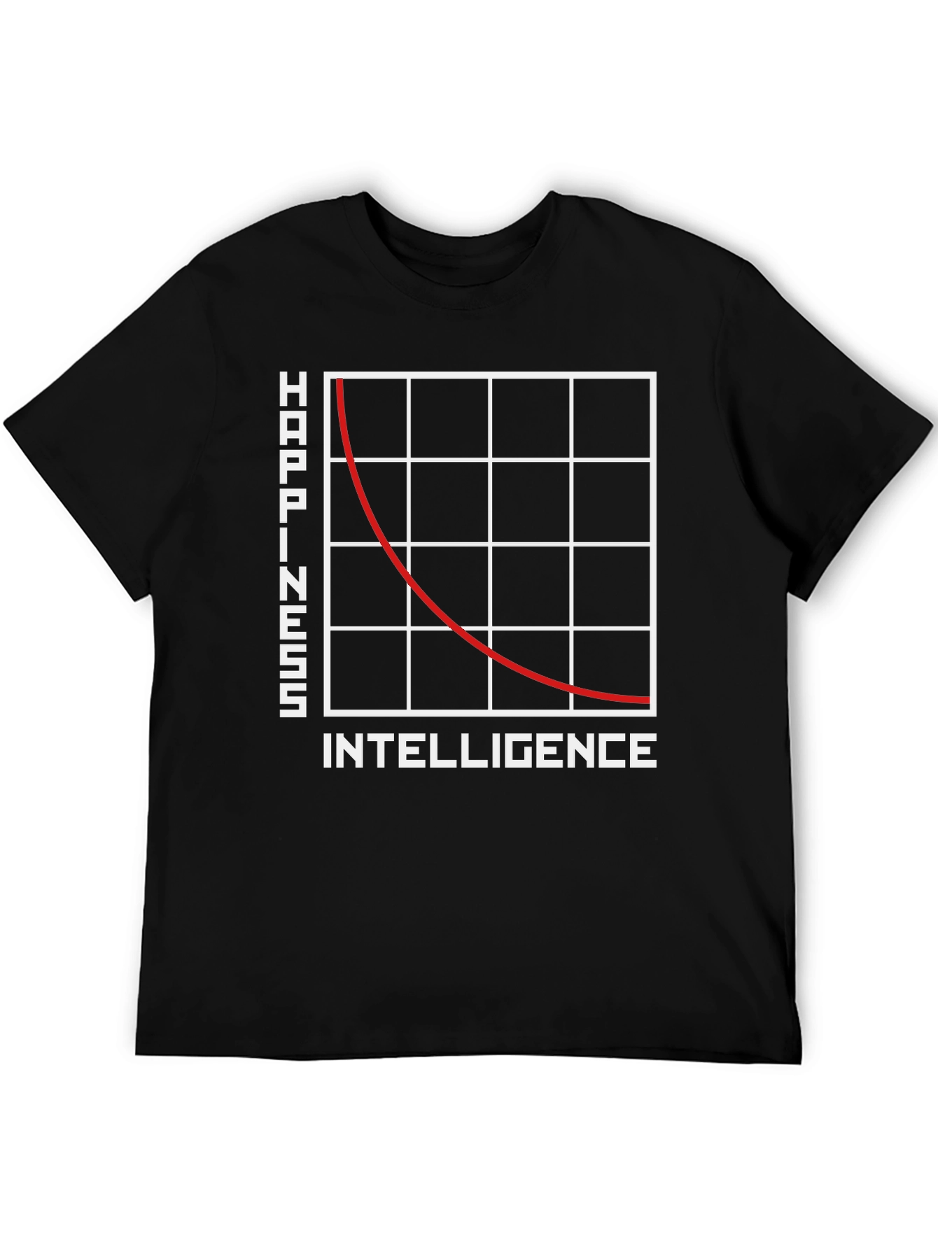 Happiness vs. Intelligence Graphic T-Shirt