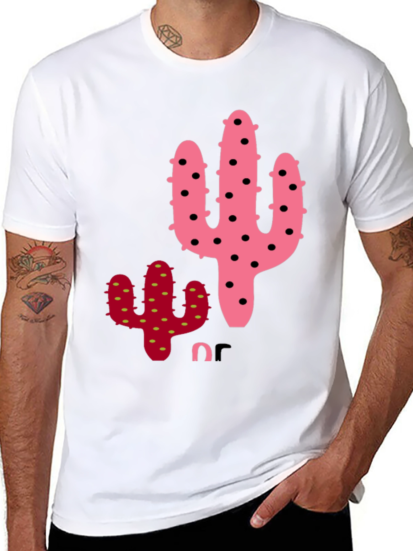 Cactus Graphic Tee - Quirky Black T-Shirt