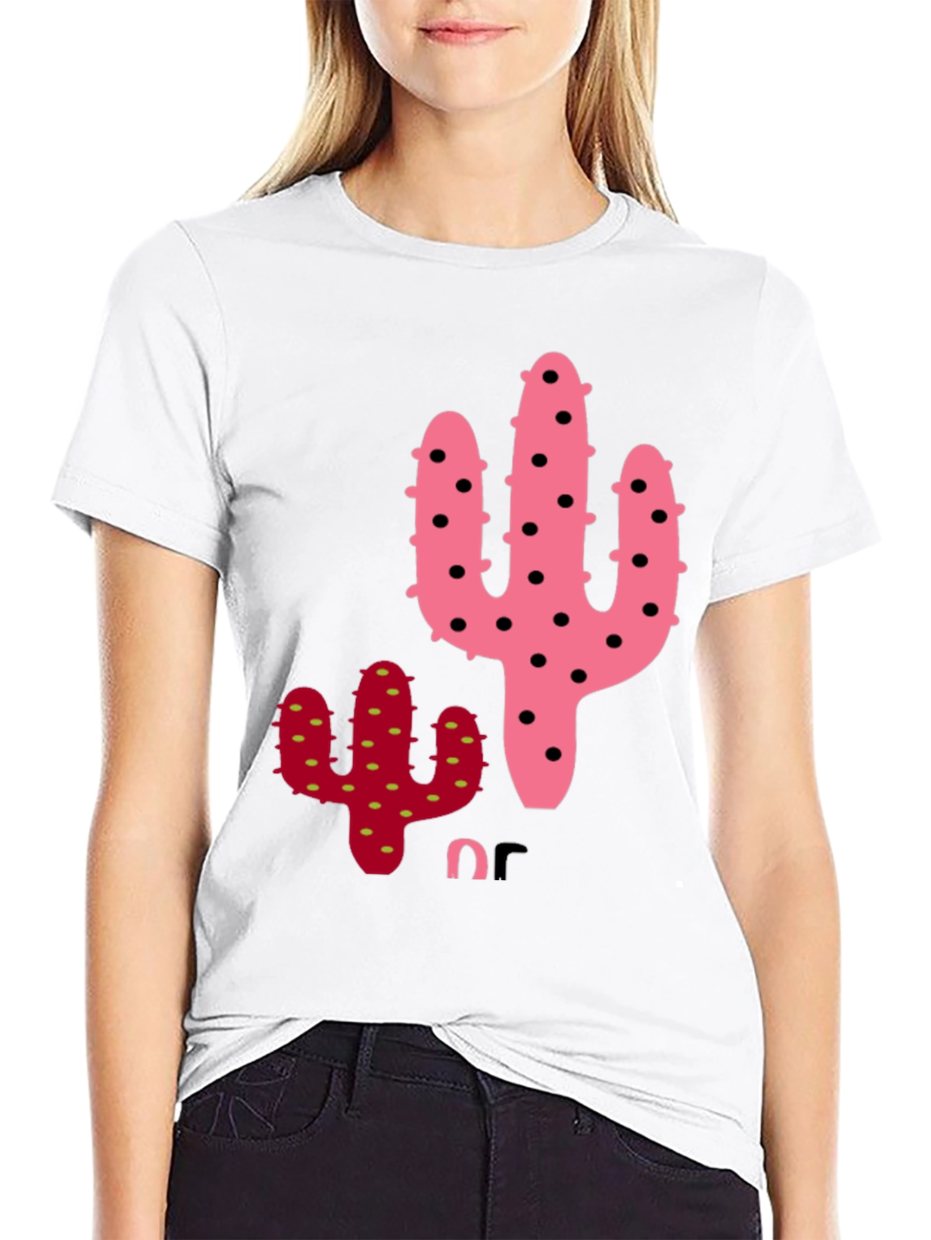 Cactus Graphic Tee - Quirky Black T-Shirt
