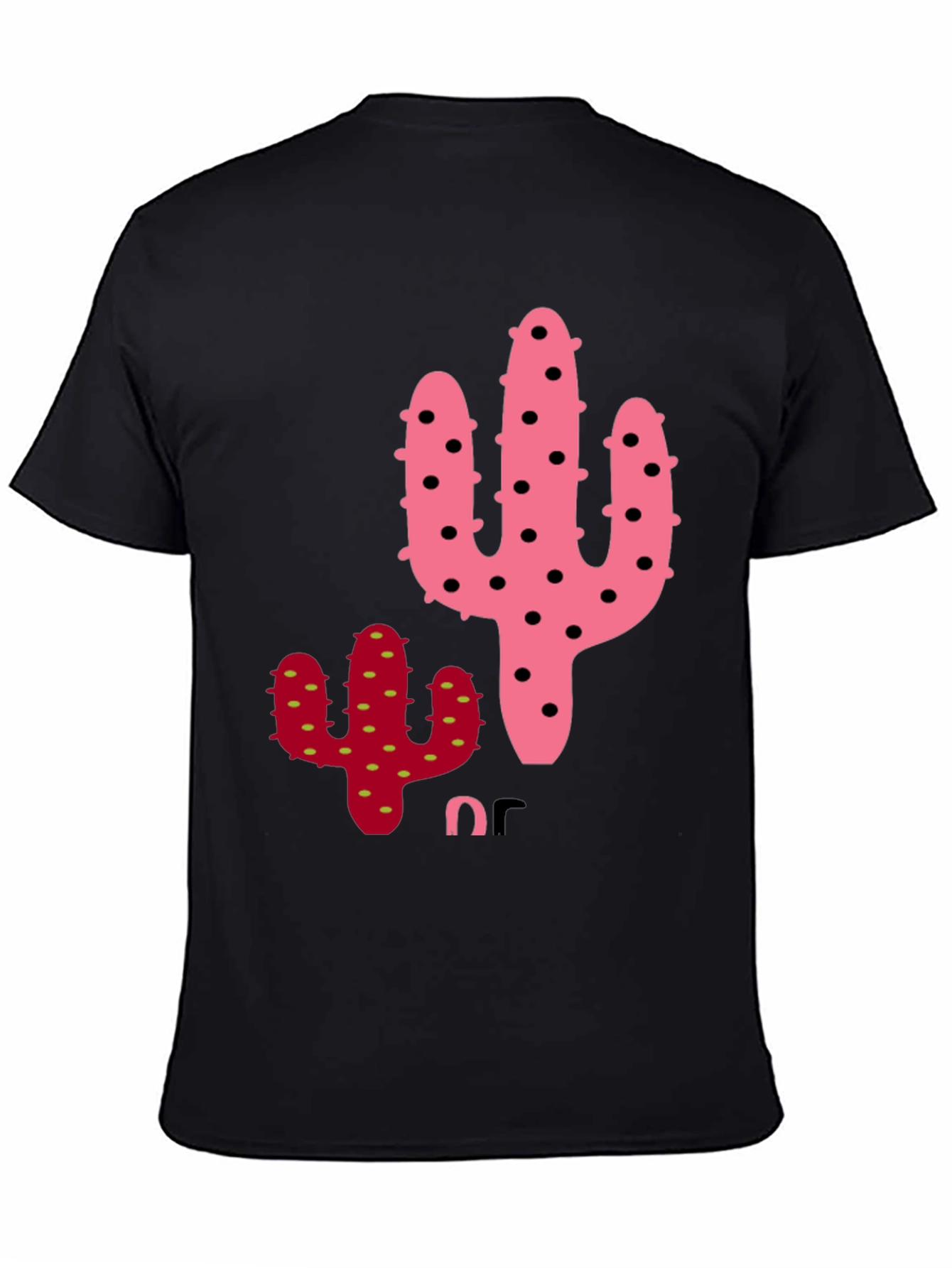 Cactus Graphic Tee - Quirky Black T-Shirt