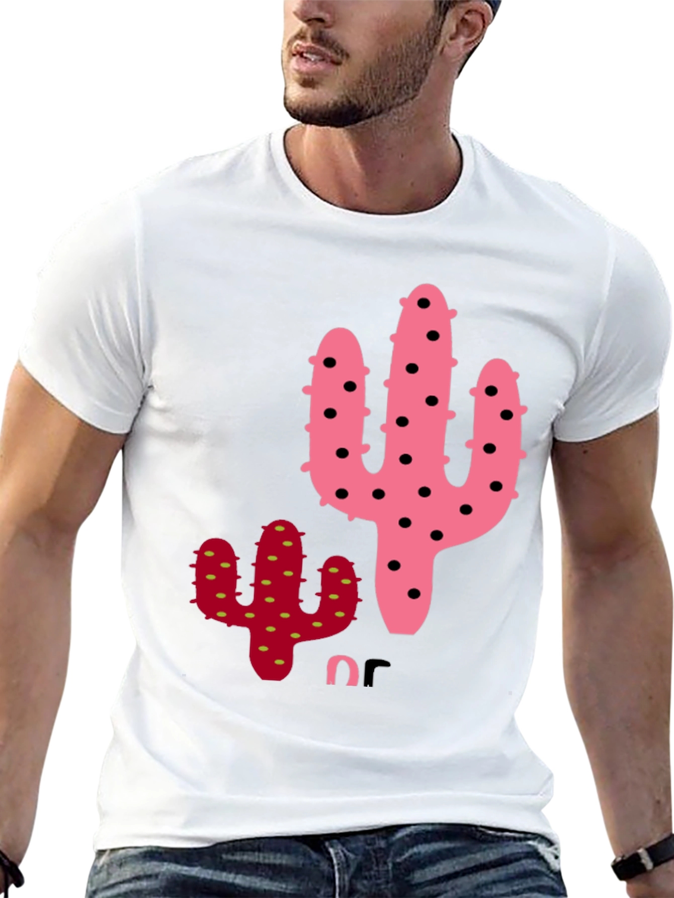 Cactus Graphic Tee - Quirky Black T-Shirt