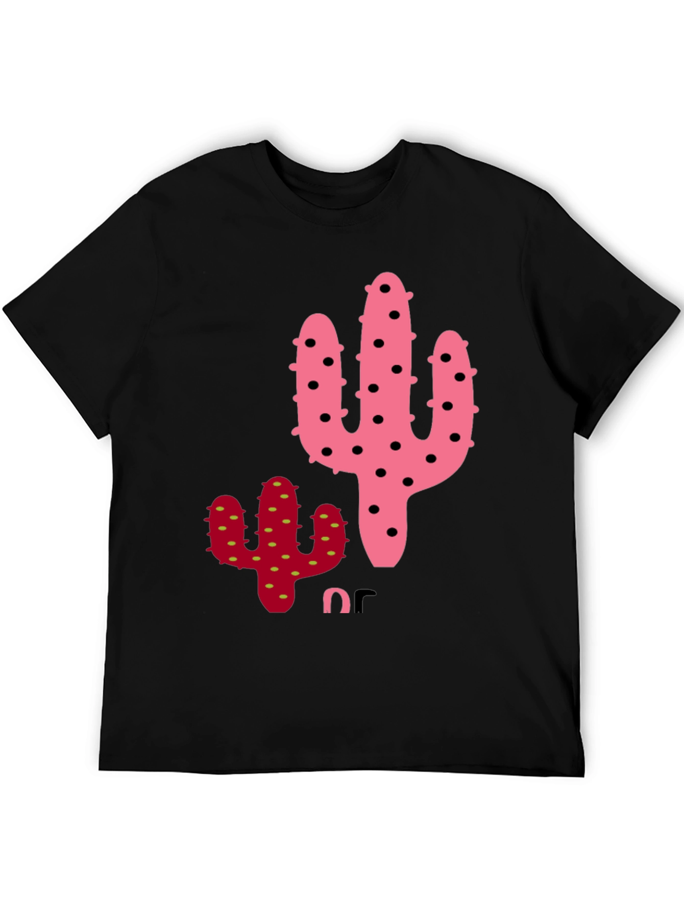 Cactus Graphic Tee - Quirky Black T-Shirt