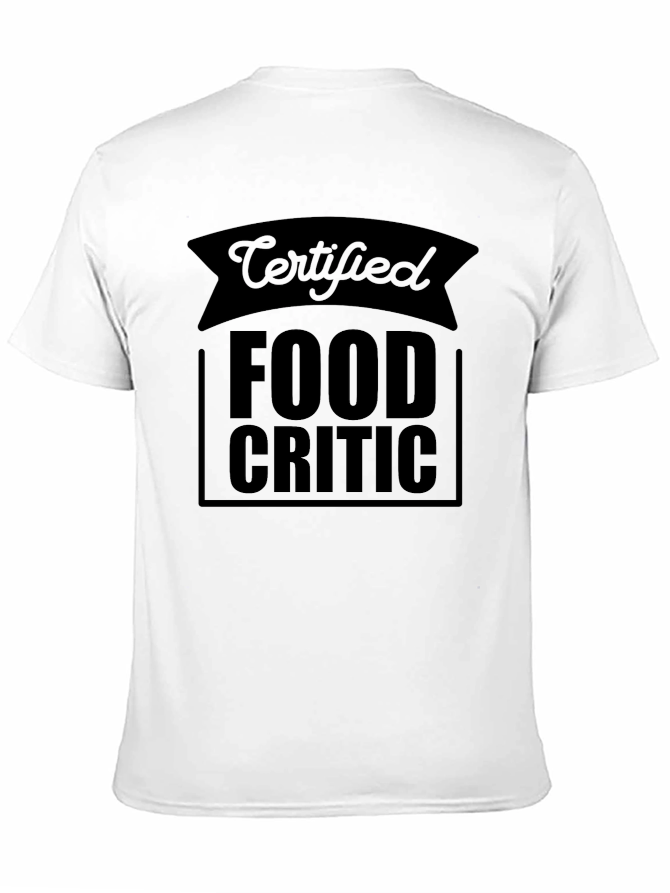 Certified Food Critic Black T-Shirt