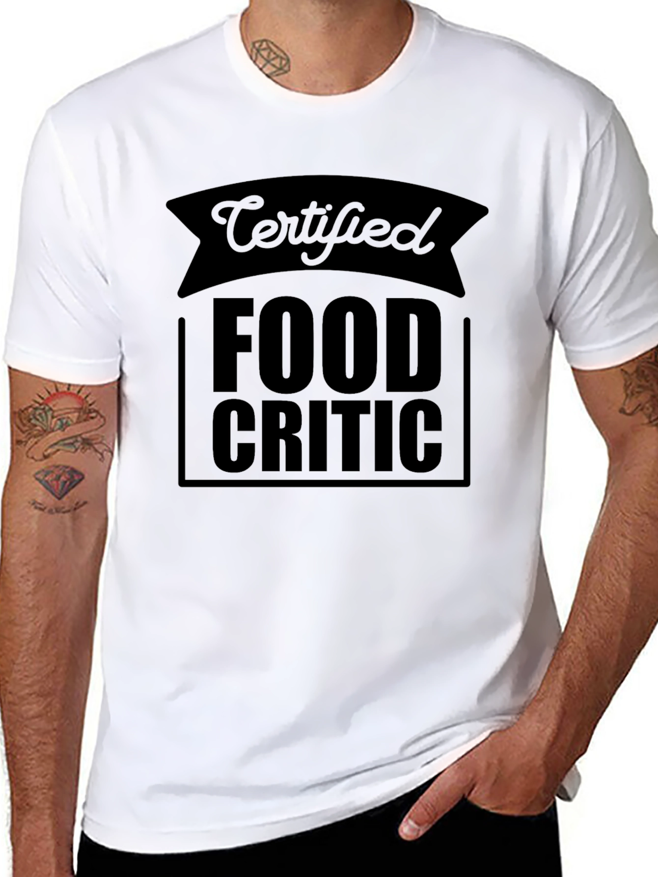 Certified Food Critic Black T-Shirt