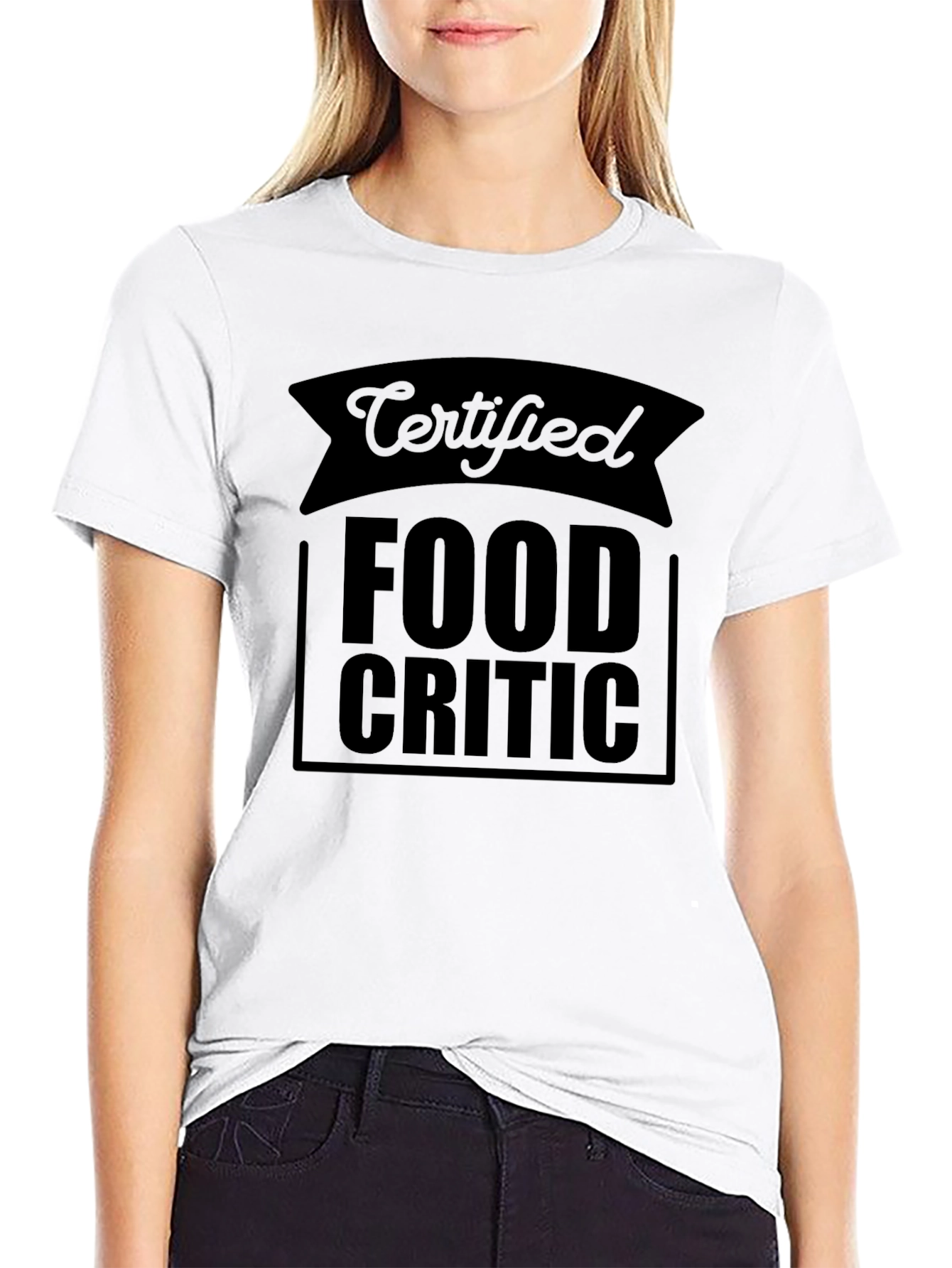 Certified Food Critic Black T-Shirt
