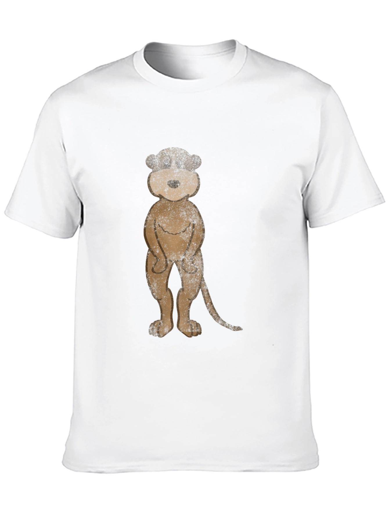 Cartoon Animal Graphic Print Black Casual T-Shirt