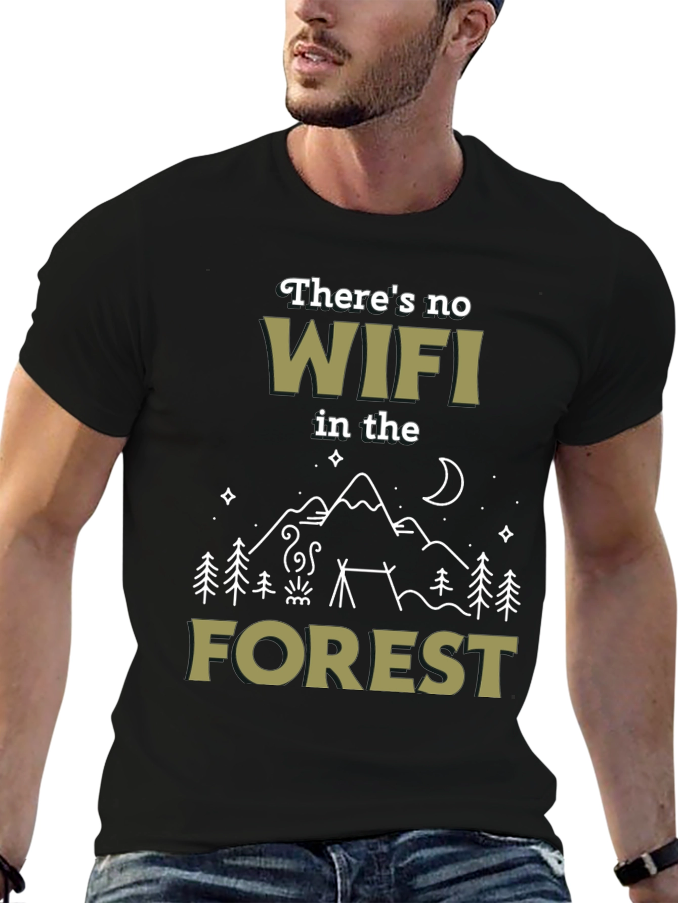 No WiFi in the Forest Graphic T-Shirt