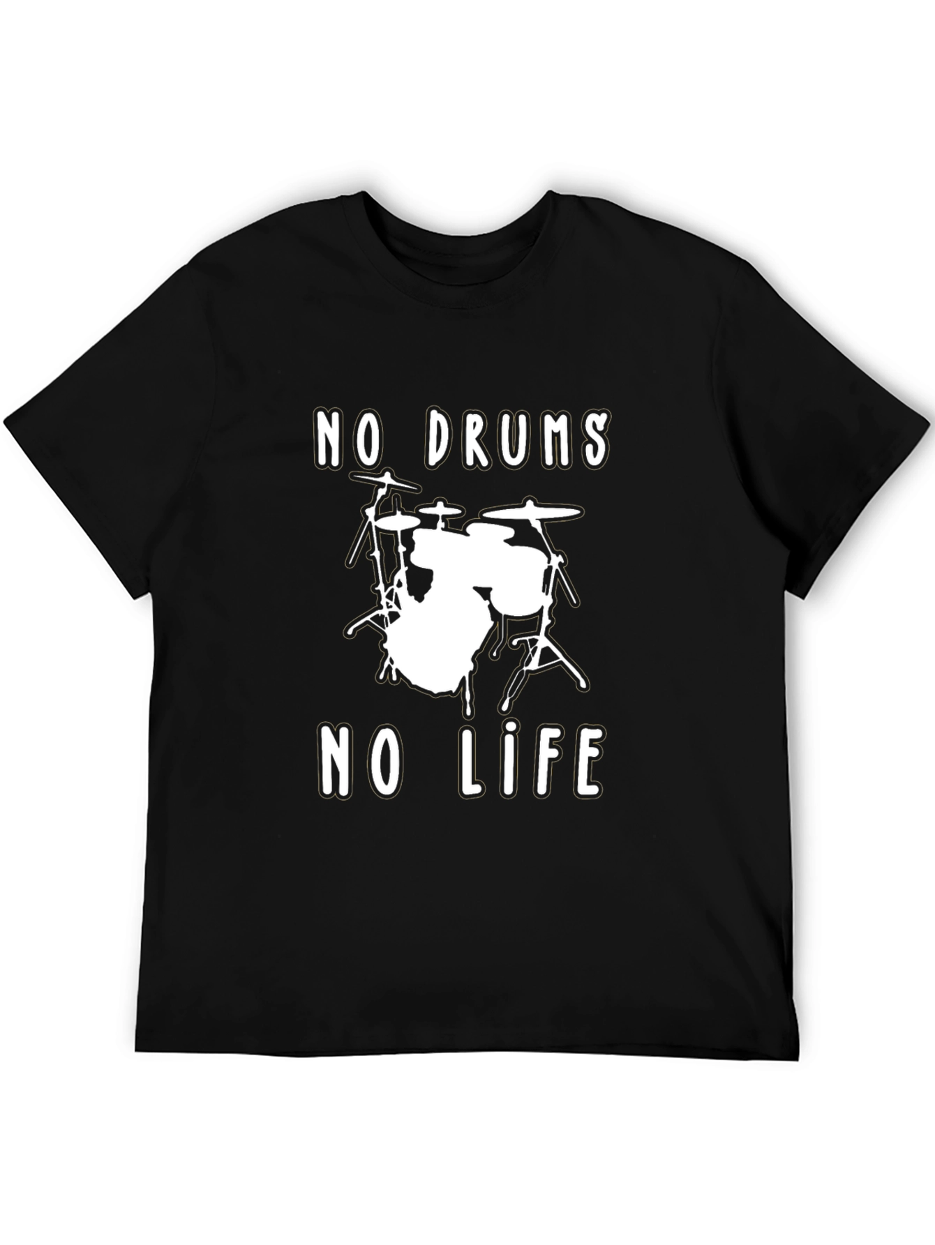 No Drums No Life Graphic Tee - Musician T-Shirt