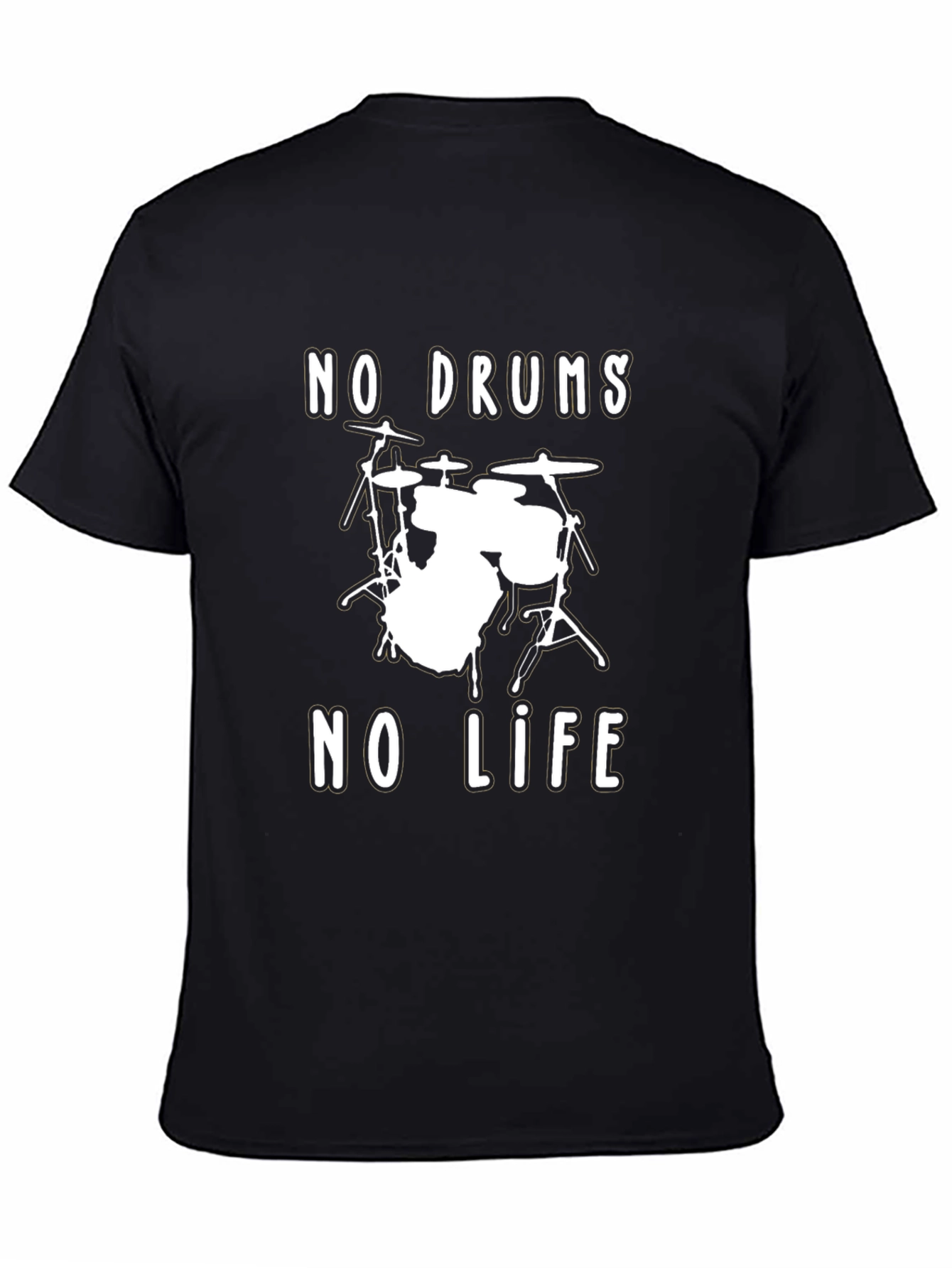 No Drums No Life Graphic Tee - Musician T-Shirt