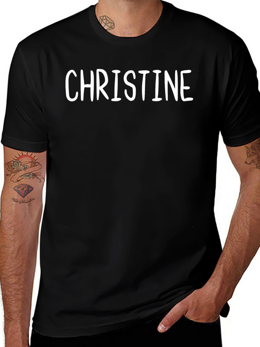 Personalized Christine Black T-Shirt