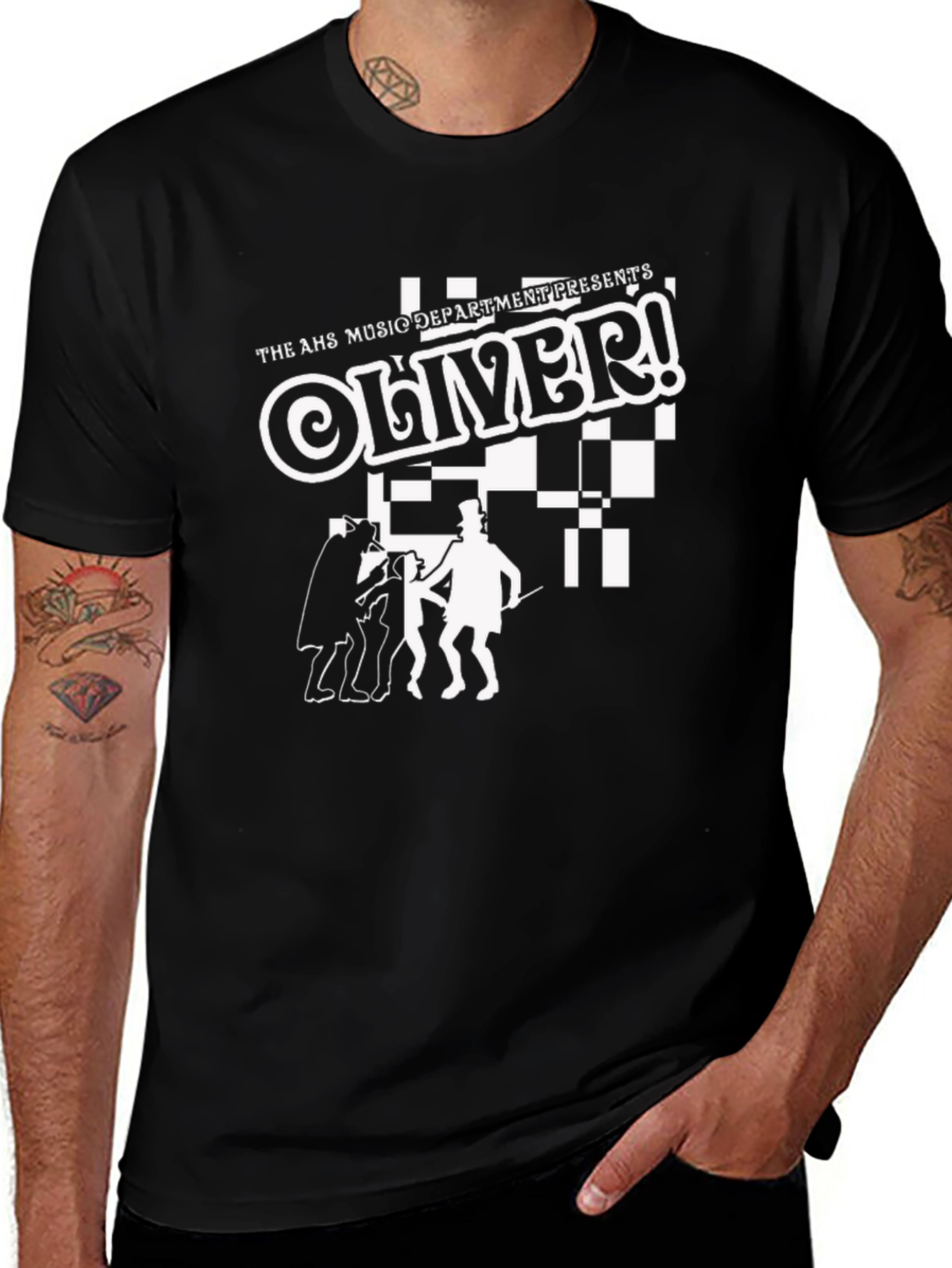 Oliver! Music Dept. T-Shirt Black Cotton