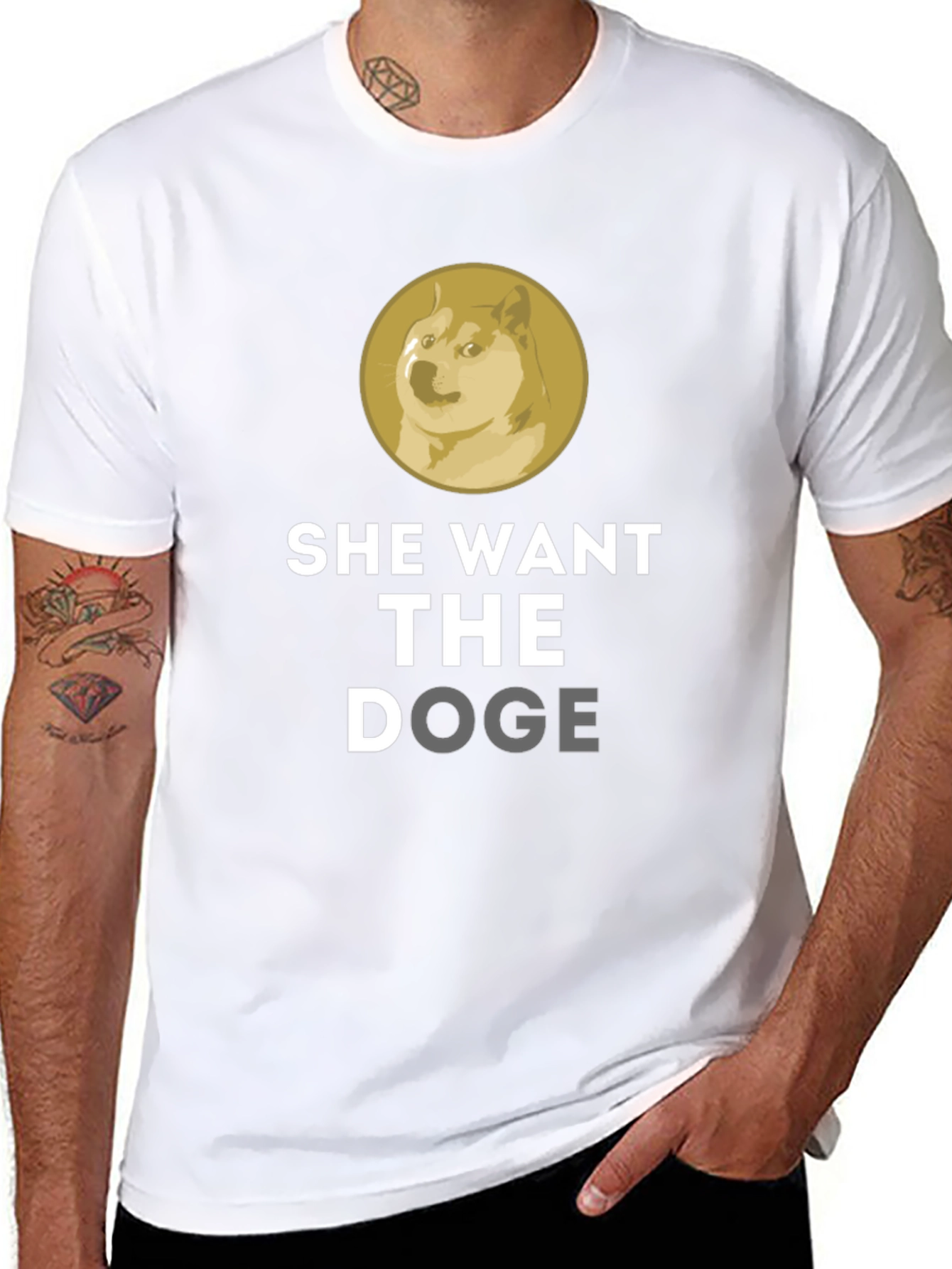 She Want The Doge Funny Meme T-Shirt