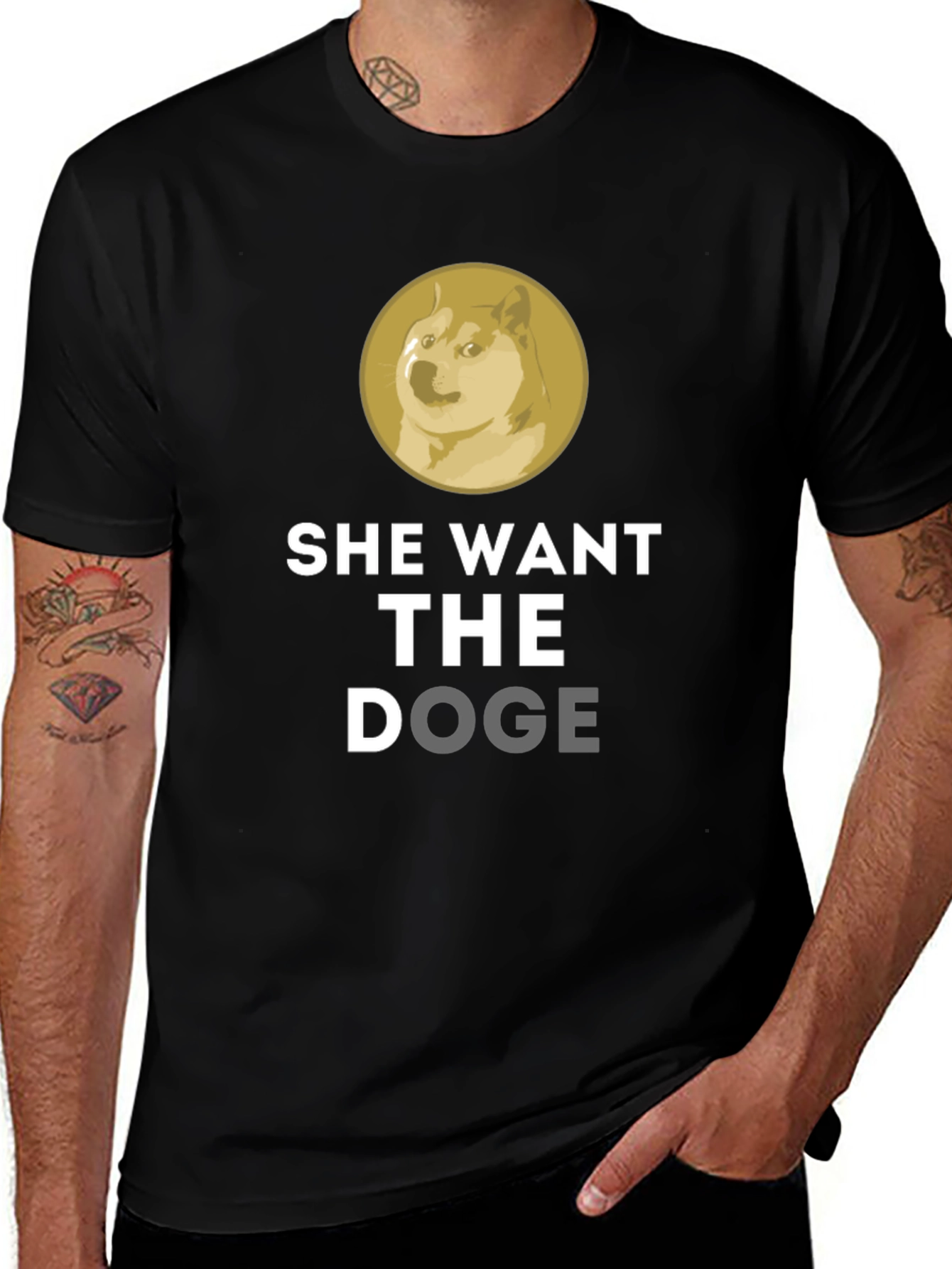 She Want The Doge Funny Meme T-Shirt