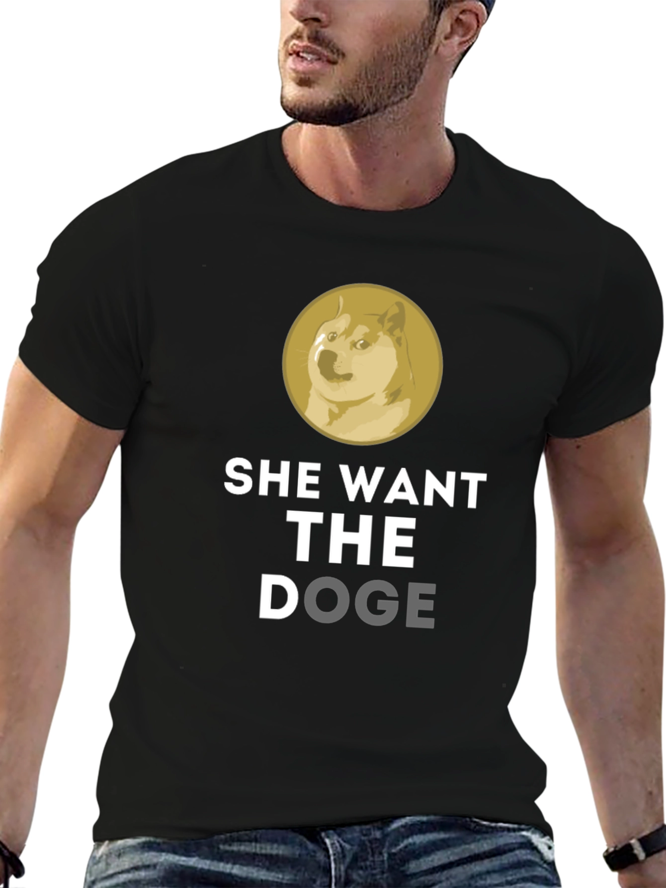 She Want The Doge Funny Meme T-Shirt
