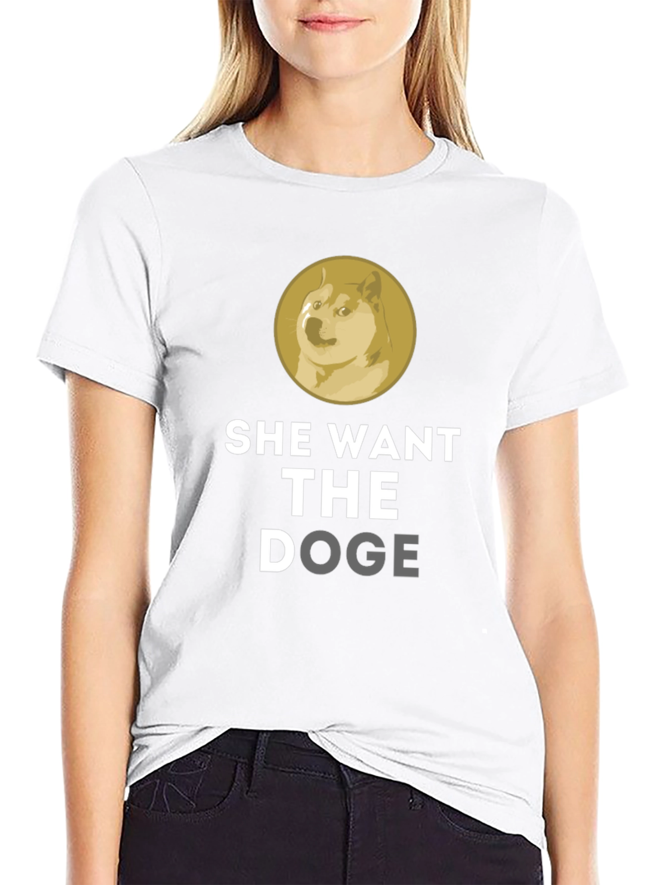 She Want The Doge Funny Meme T-Shirt