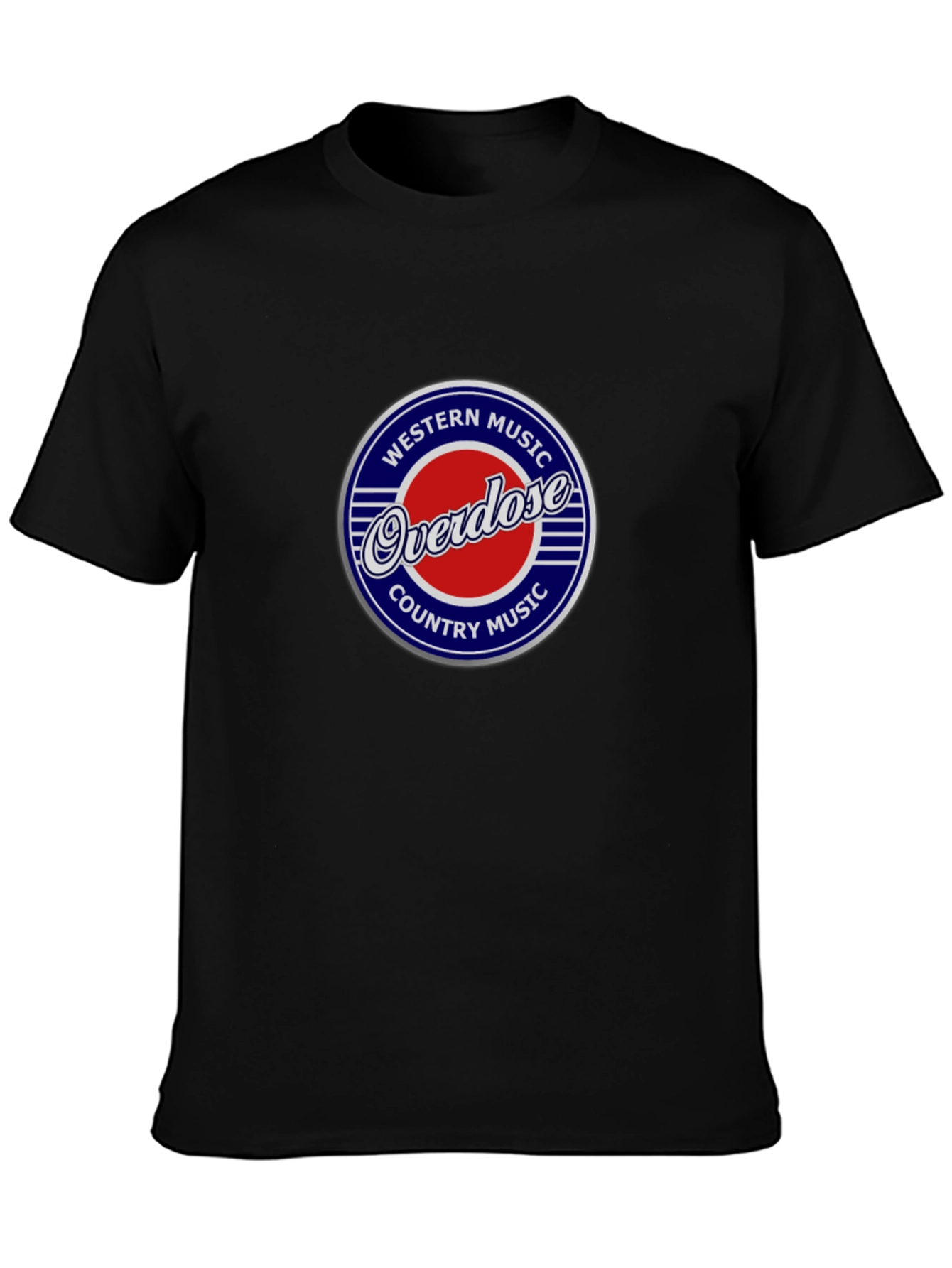 Overdose Western Country Music Black T-Shirt
